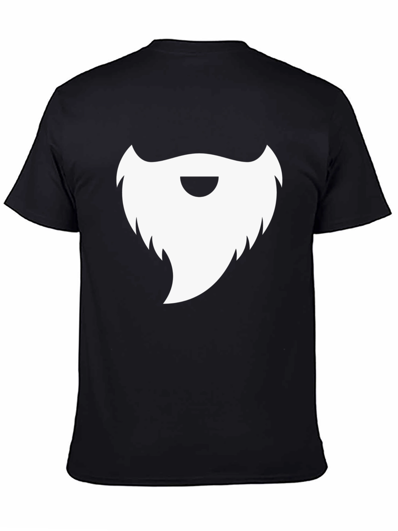 Bearded Mans Black Cotton Graphic T-Shirt