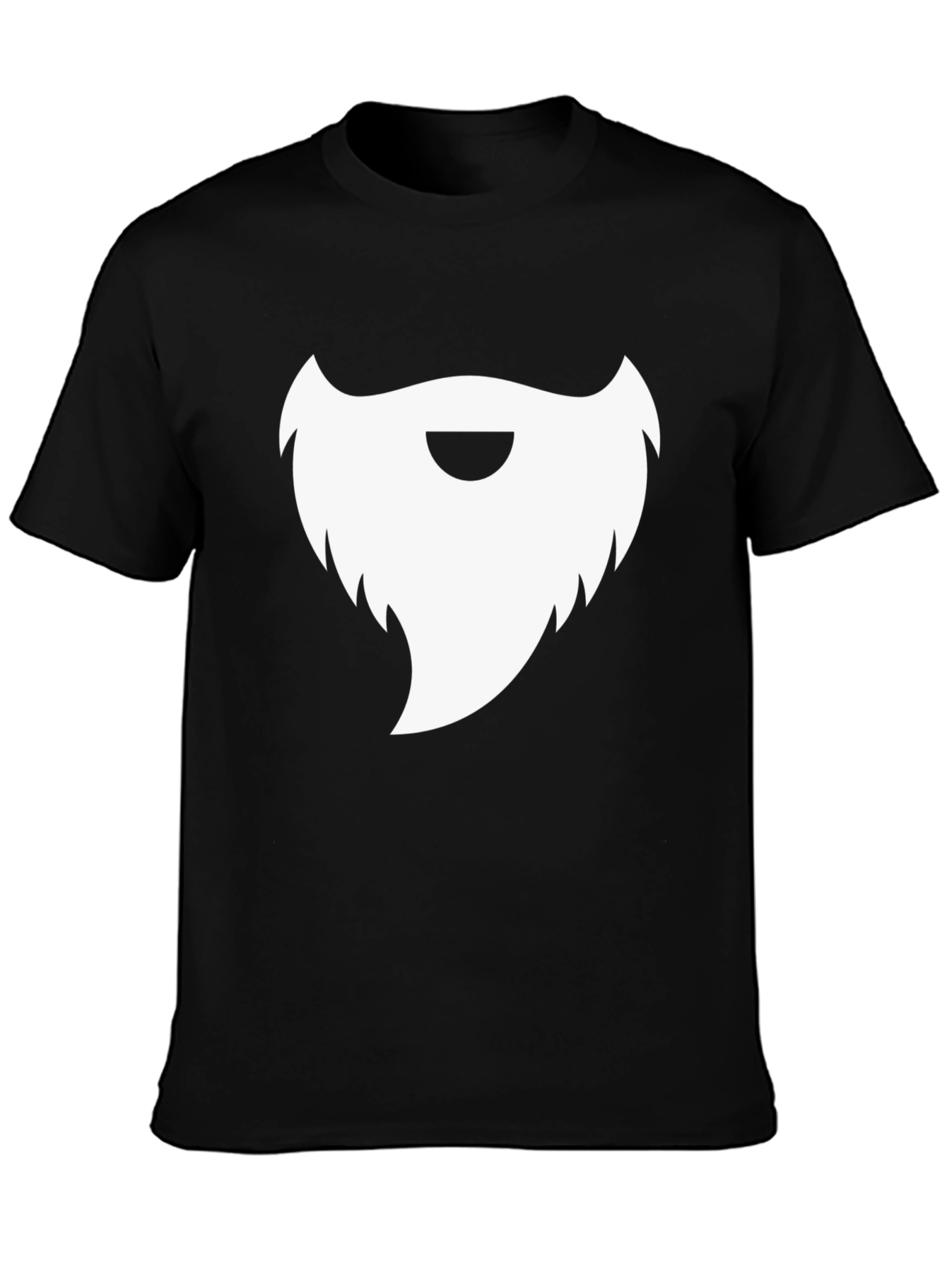 Bearded Mans Black Cotton Graphic T-Shirt