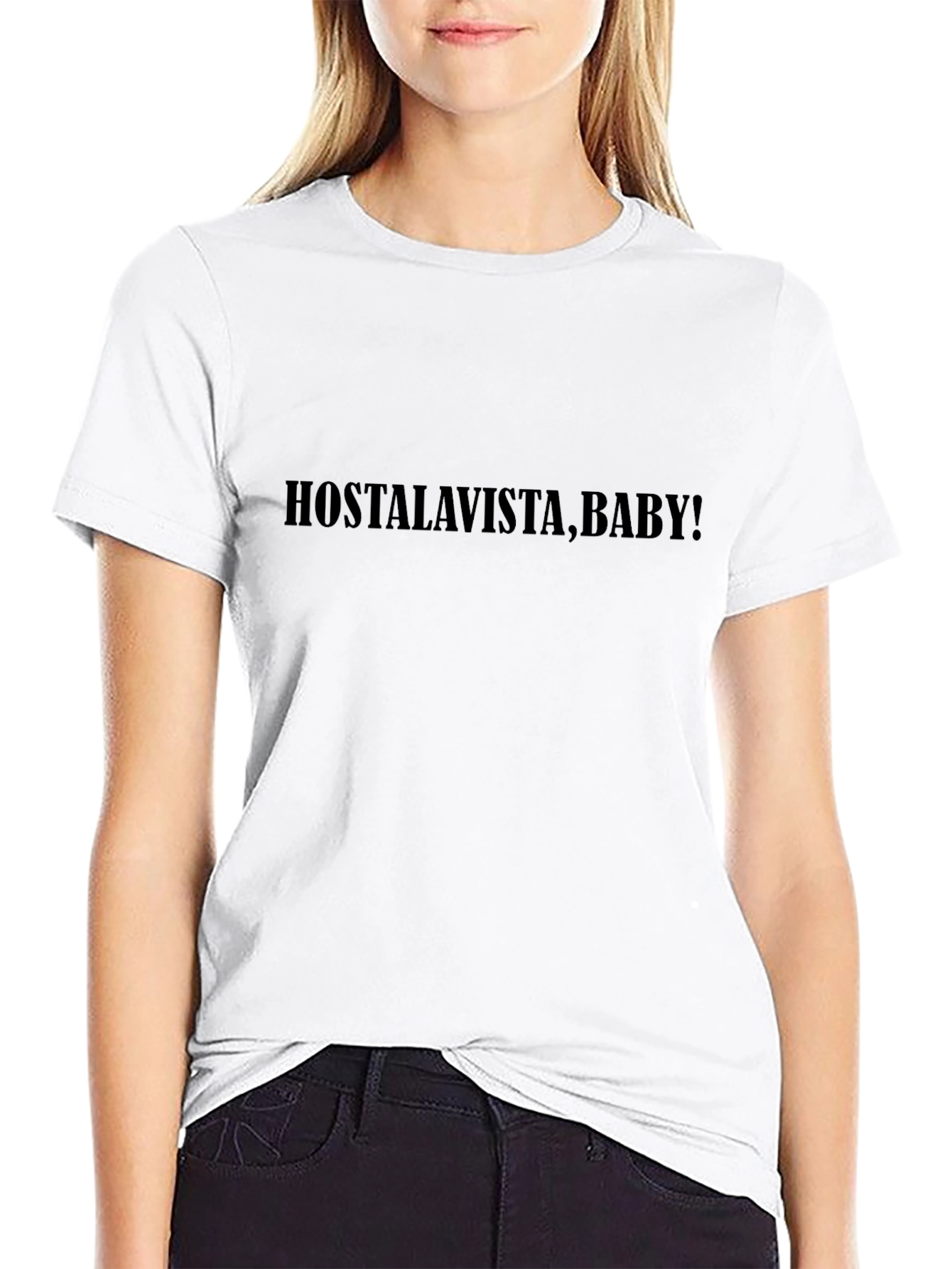 Hasta La Vista Baby! - Mens Black Graphic T-Shirt