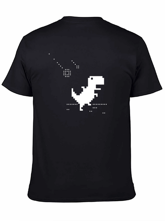 Pixel Dinosaur Black T-Shirt