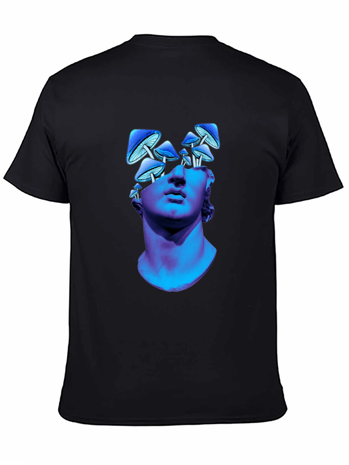 Mushroom Head Statue Graphic Tee - Unique Design