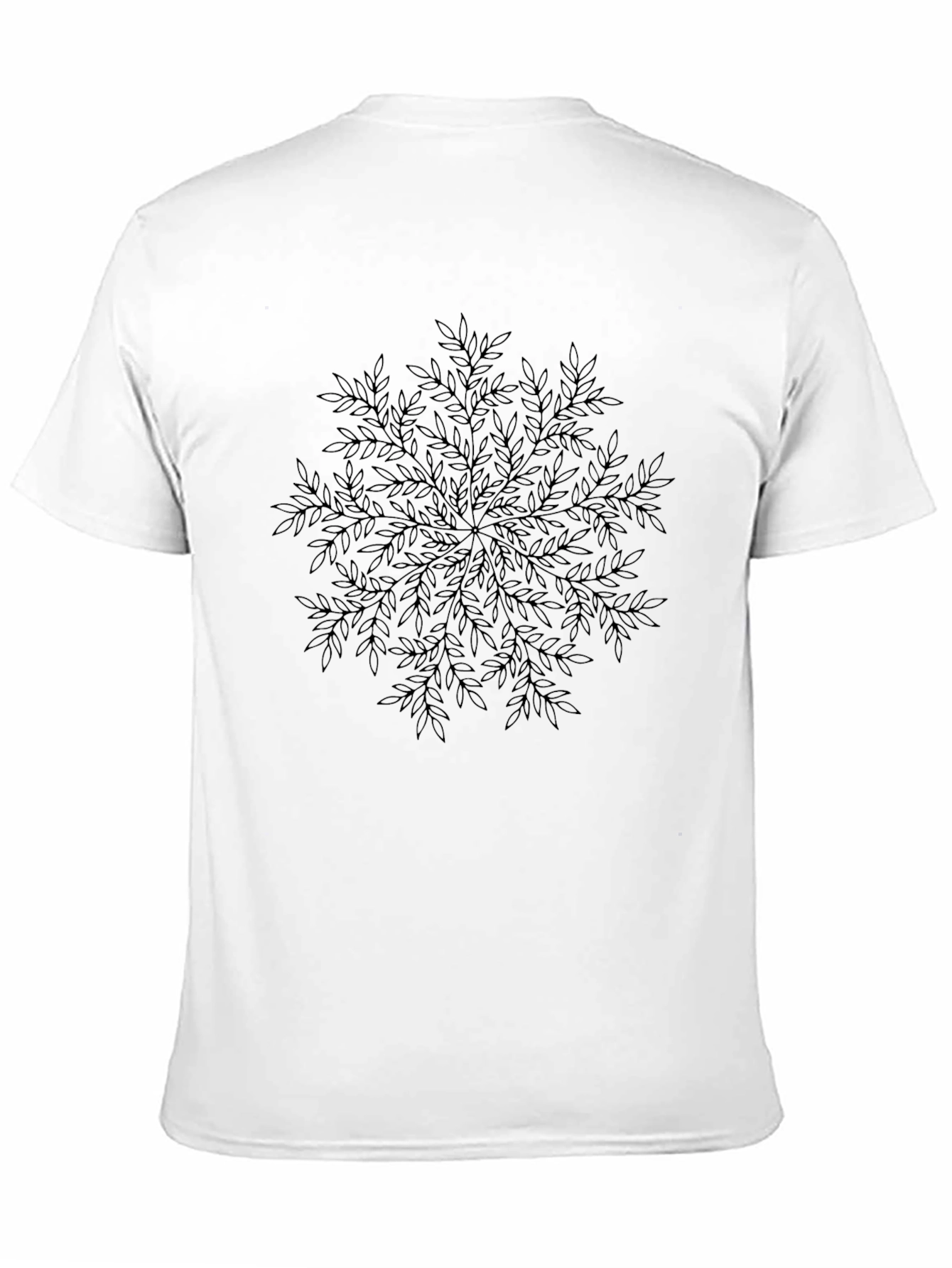 Leaf Mandala Graphic Black Tee