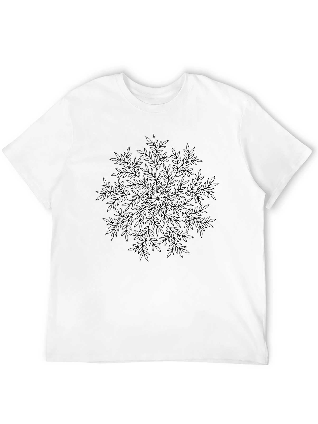 Leaf Mandala Graphic Black Tee