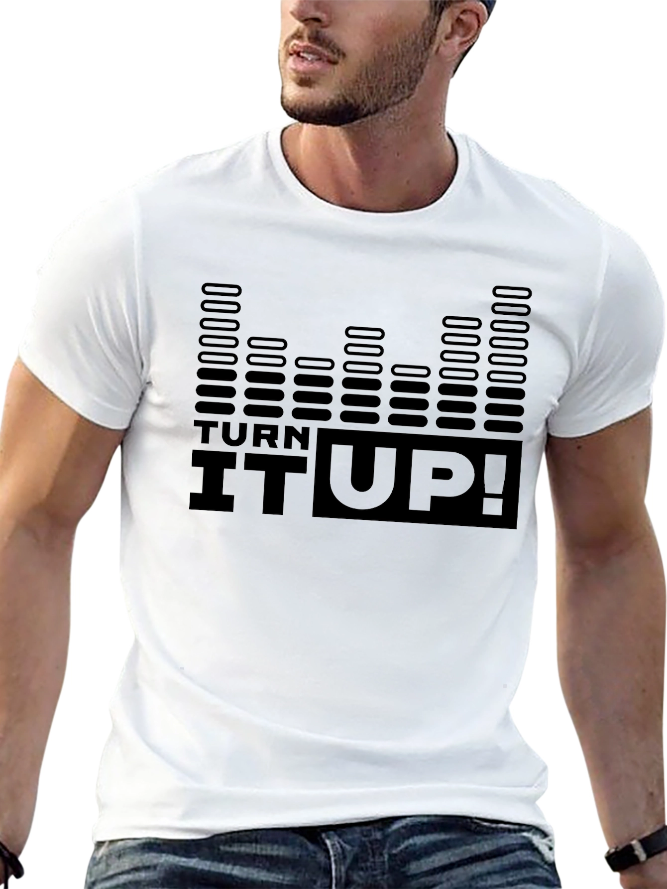 Turn It Up Graphic Tee - Black