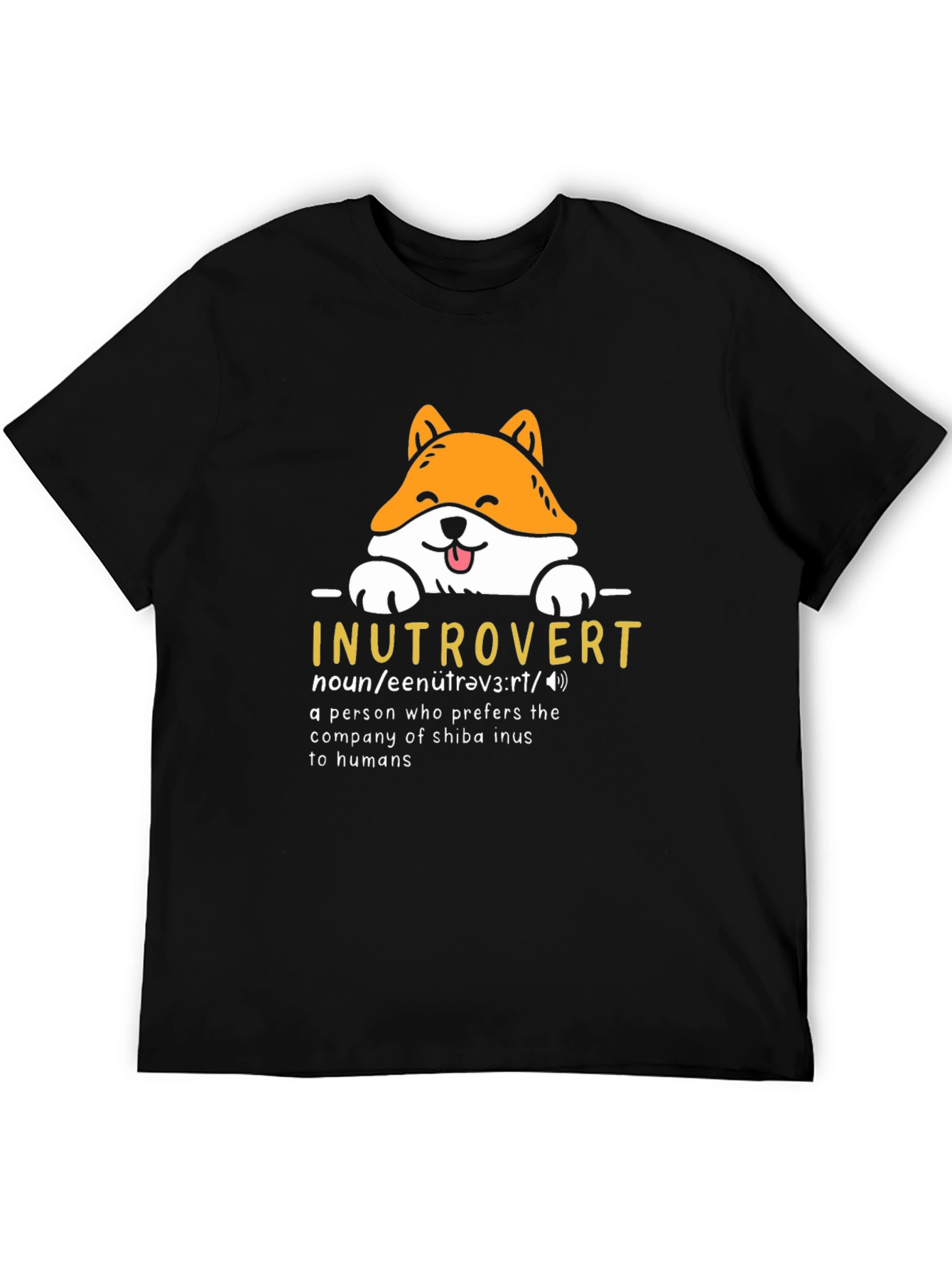 Inutrovert Shiba Inu Graphic Tee - Introvert Humor