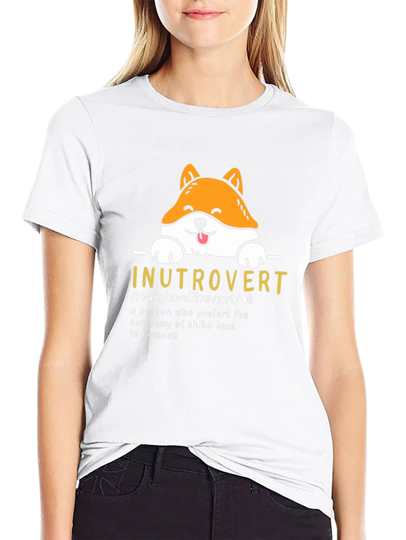 Inutrovert Shiba Inu Graphic Tee - Introvert Humor
