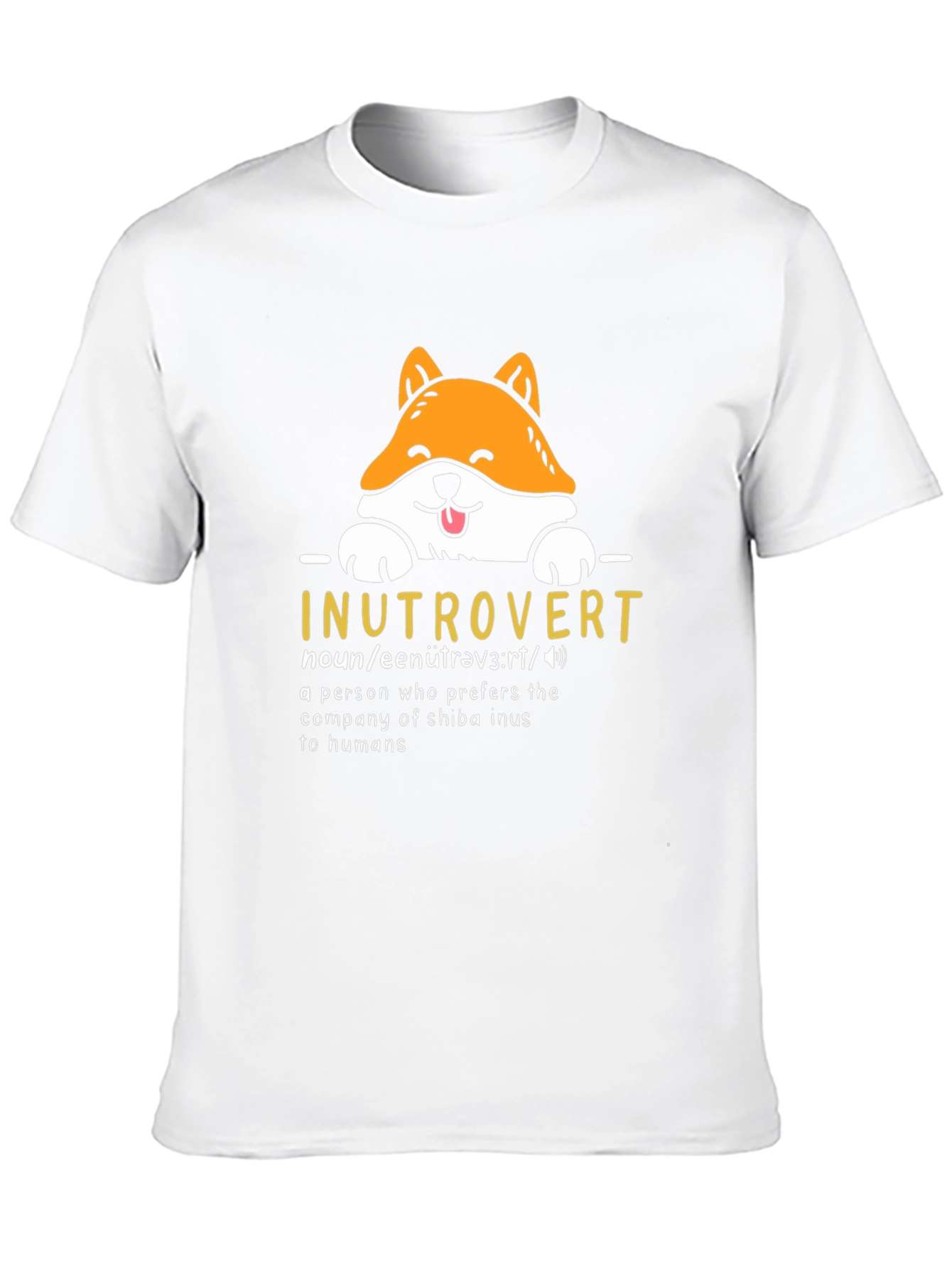 Inutrovert Shiba Inu Graphic Tee - Introvert Humor