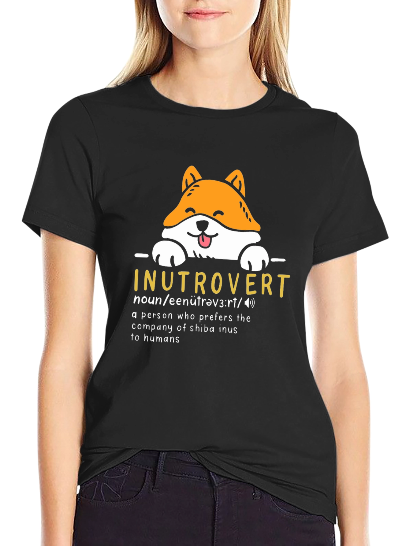 Inutrovert Shiba Inu Graphic Tee - Introvert Humor