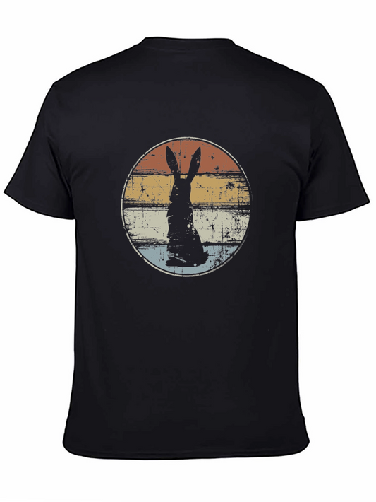 Retro Rabbit Graphic Tee - Distressed Print
