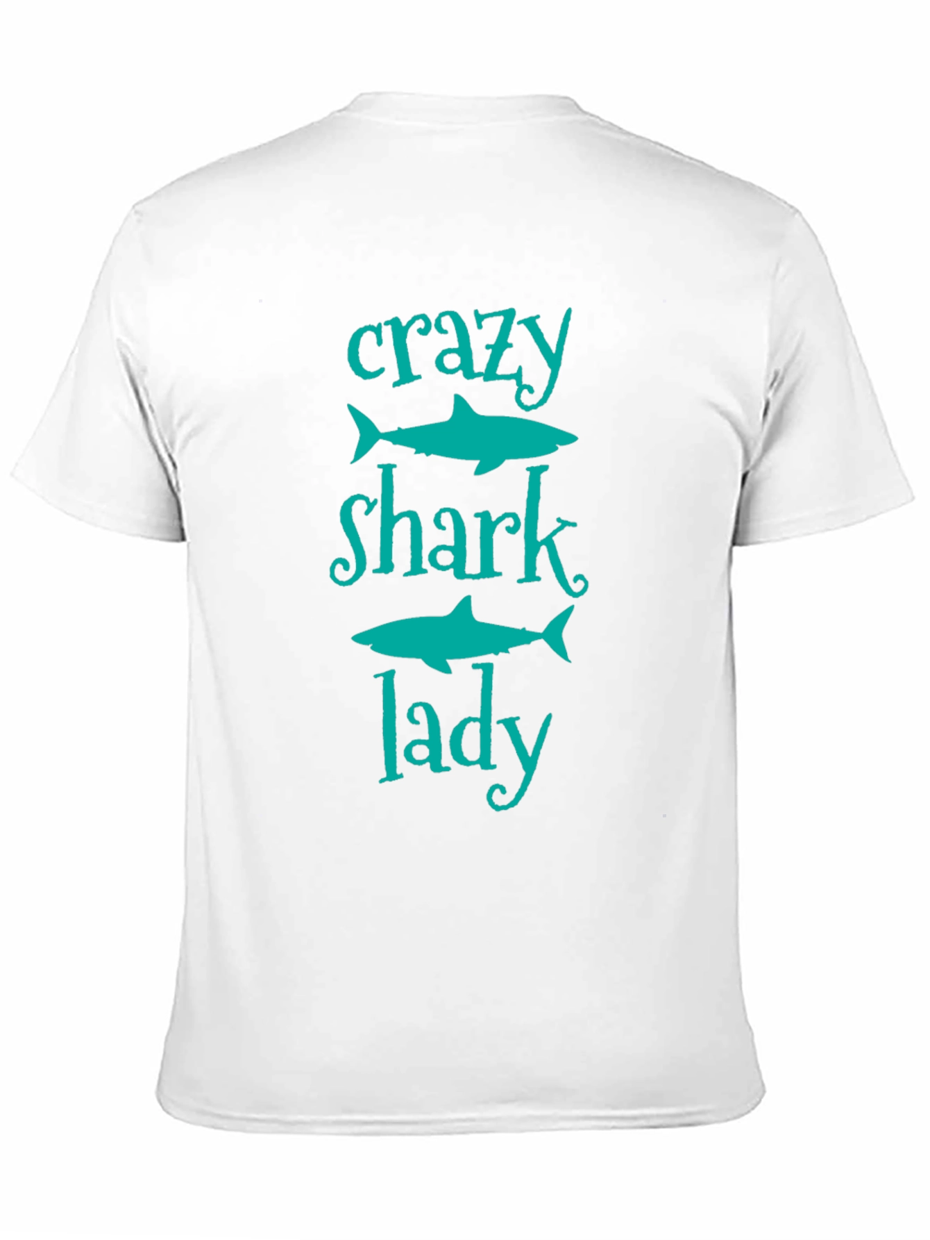 Crazy Shark Lady Graphic Tee - Black