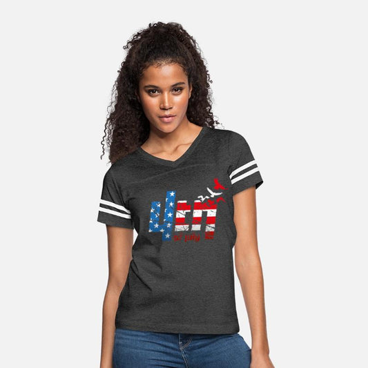 4th of july - USA flag symbol with flying eagles