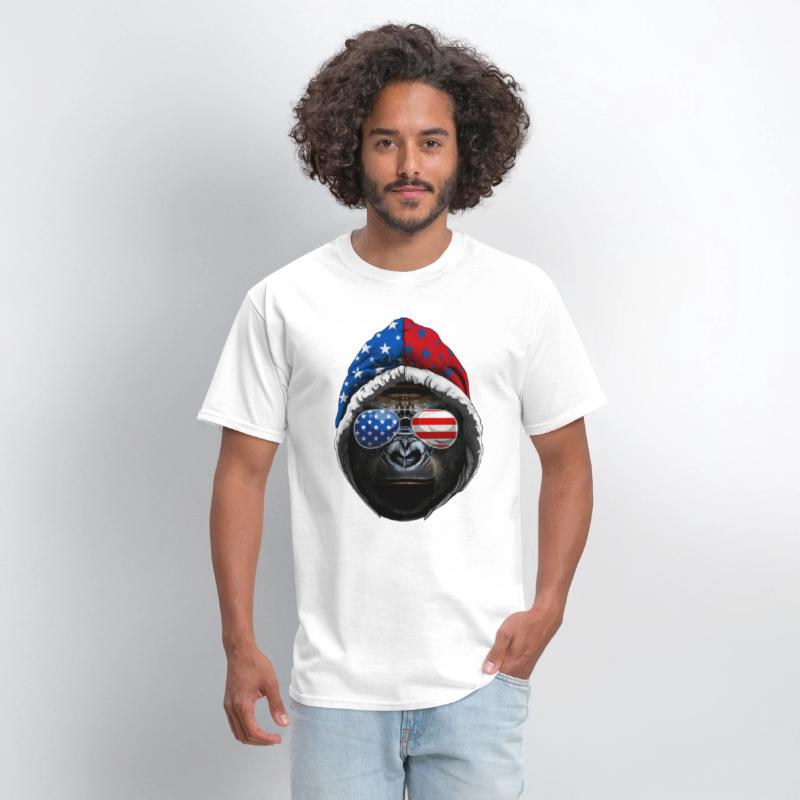 4th Of July Gorilla Lover USA American Flag