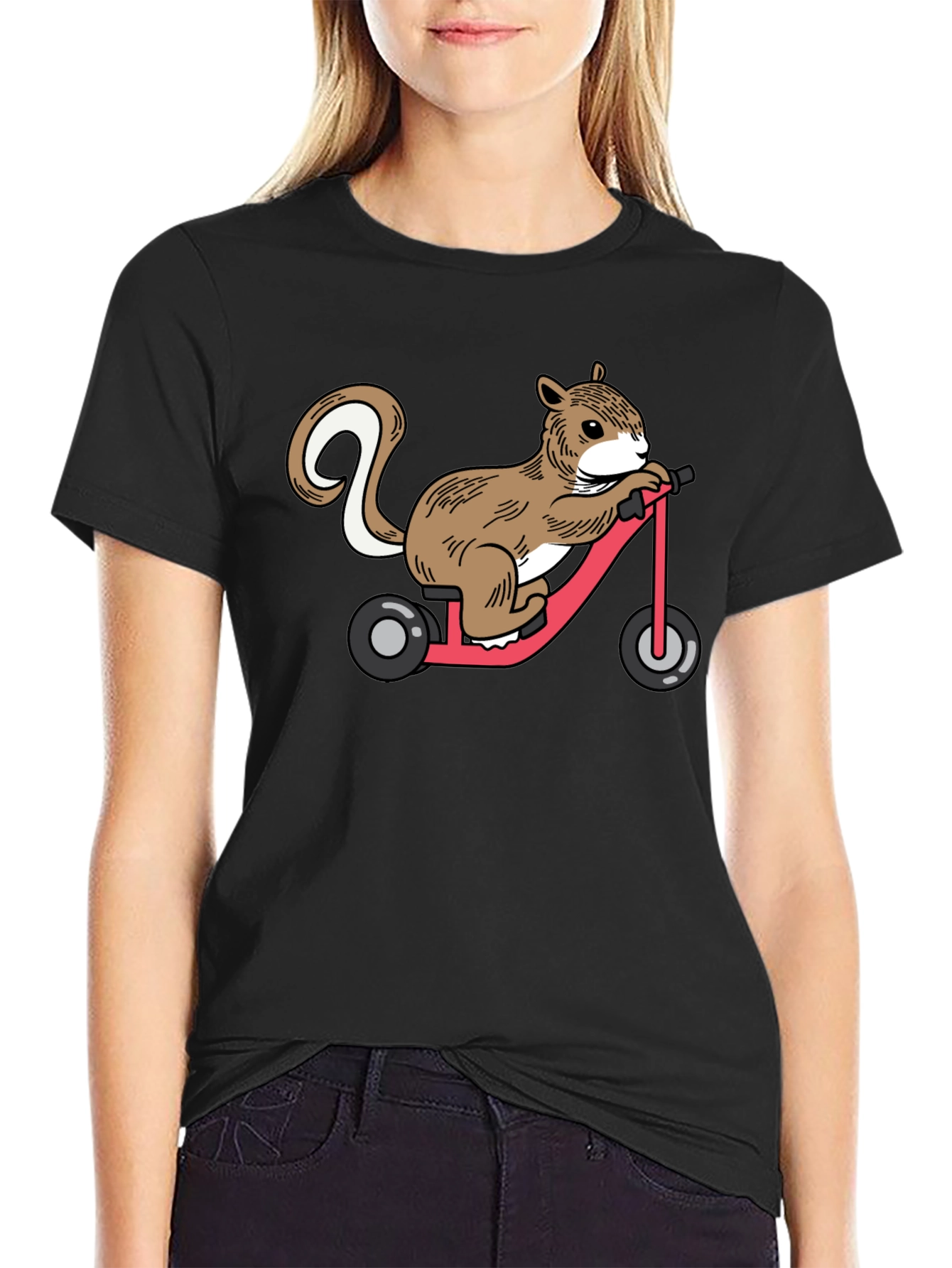 Squirrel on Tricycle Graphic T-Shirt
