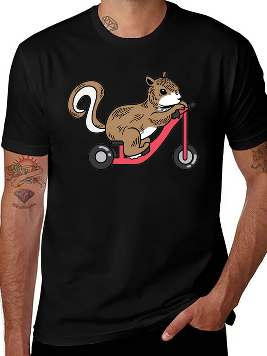 Squirrel on Tricycle Graphic T-Shirt