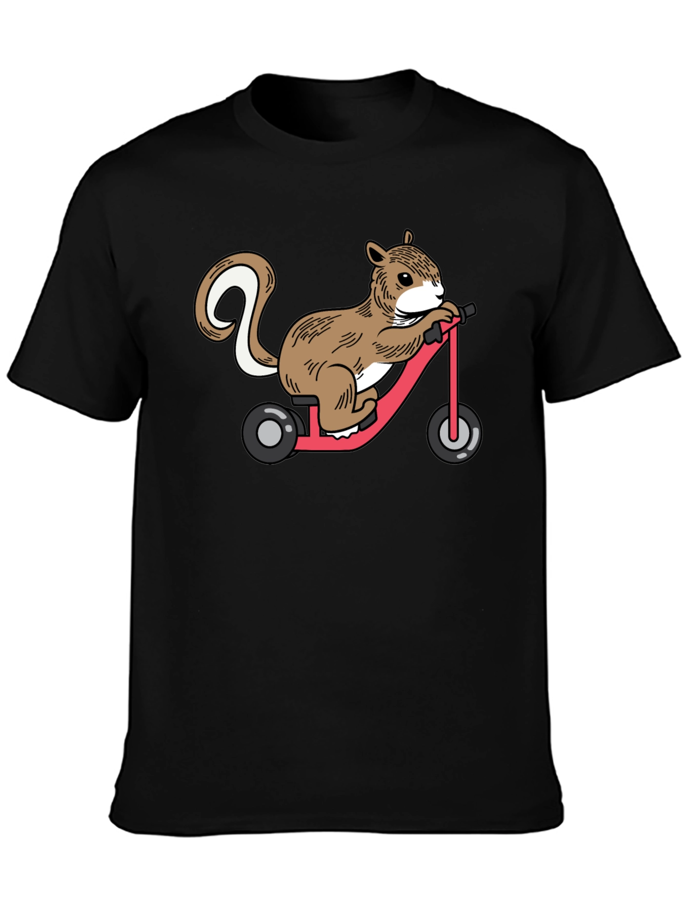 Squirrel on Tricycle Graphic T-Shirt