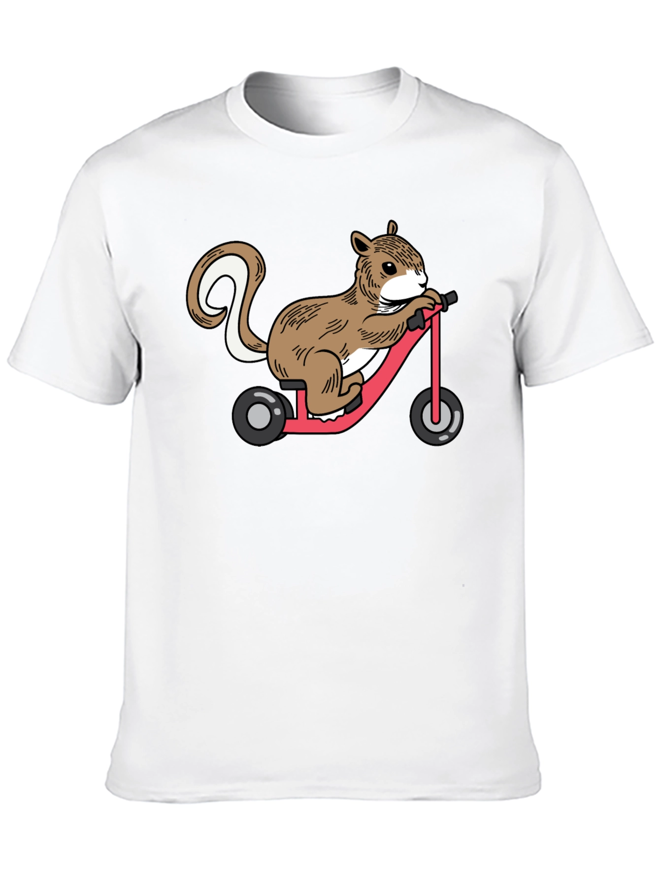 Squirrel on Tricycle Graphic T-Shirt