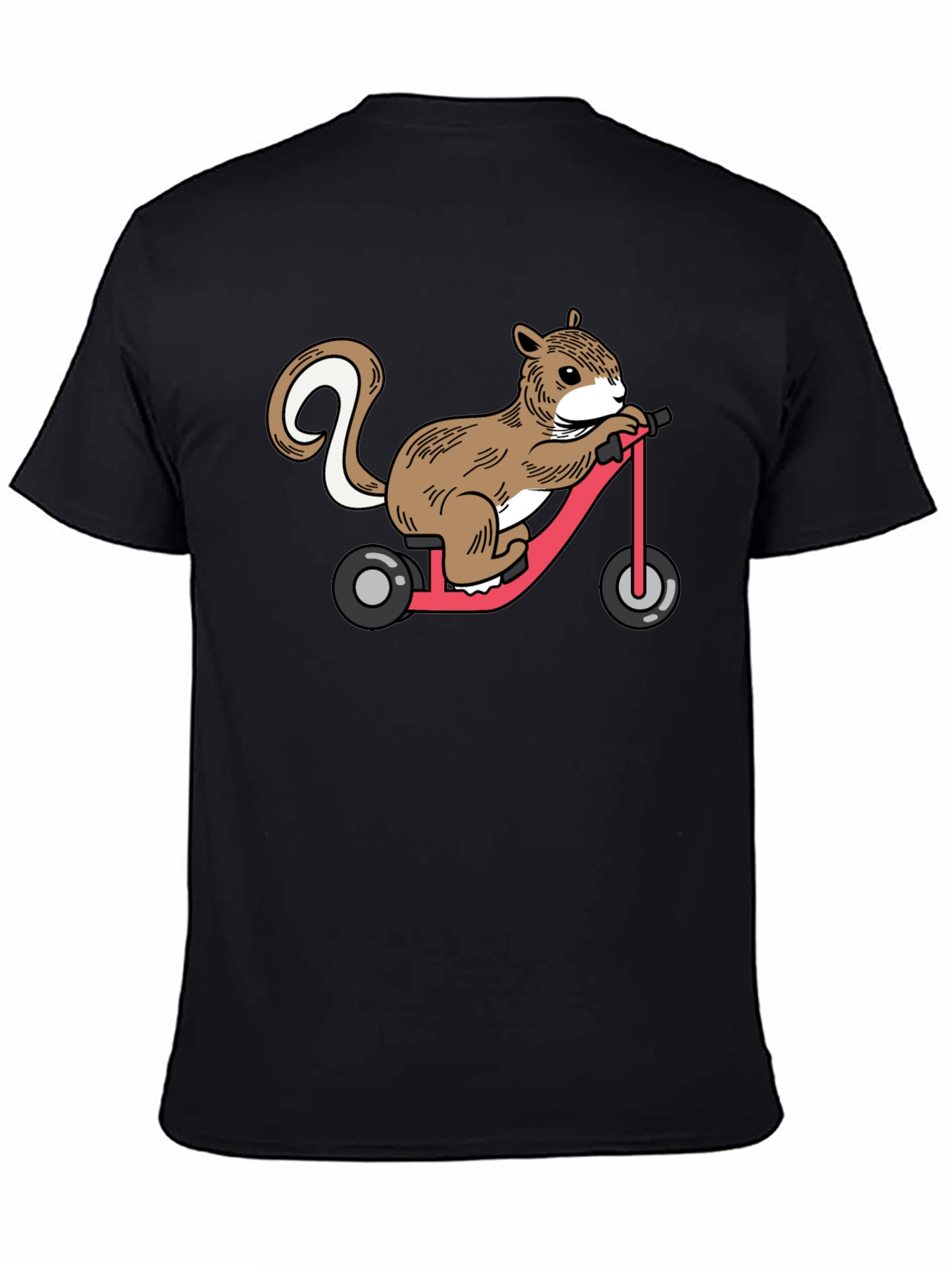 Squirrel on Tricycle Graphic T-Shirt