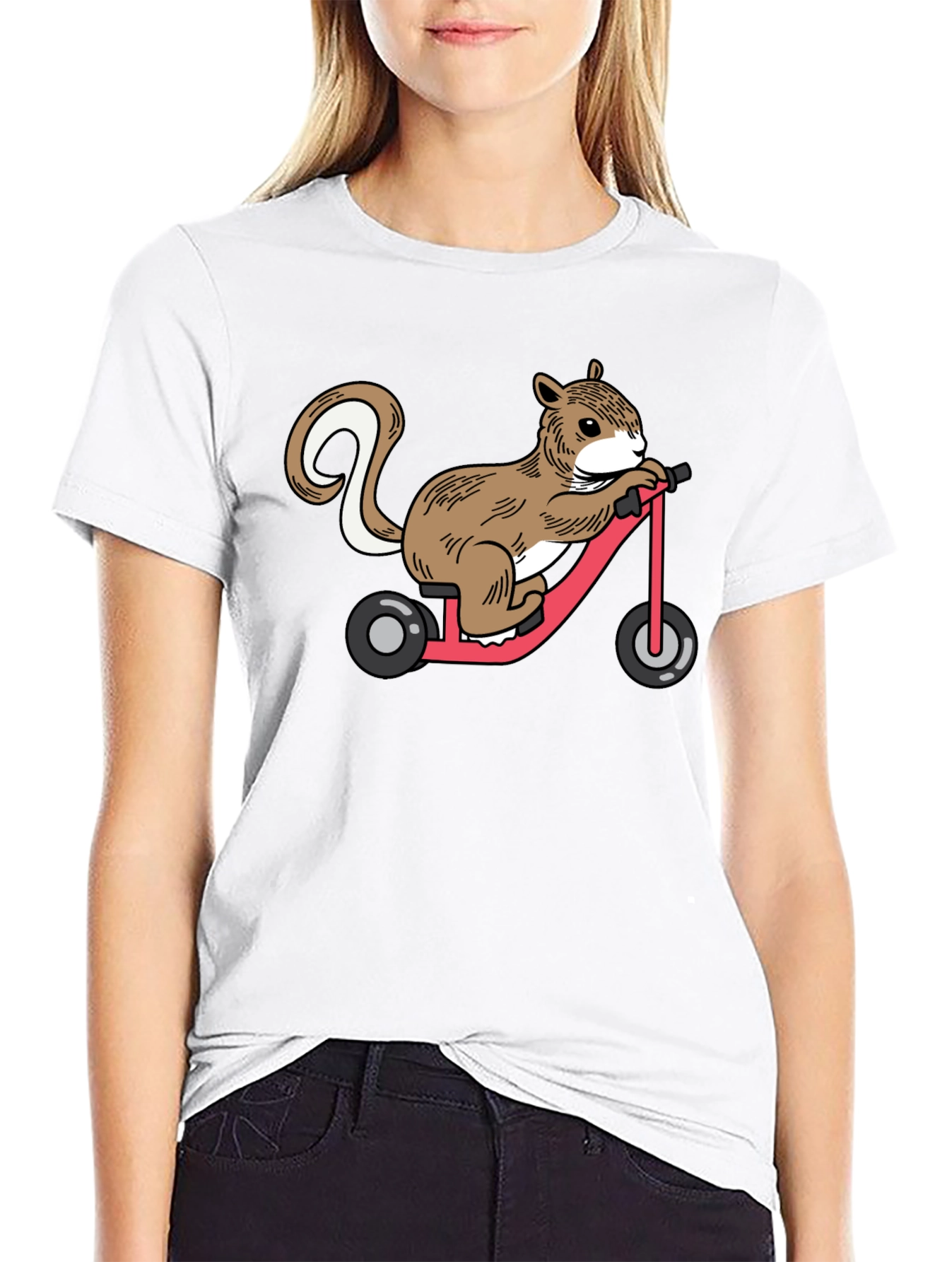 Squirrel on Tricycle Graphic T-Shirt