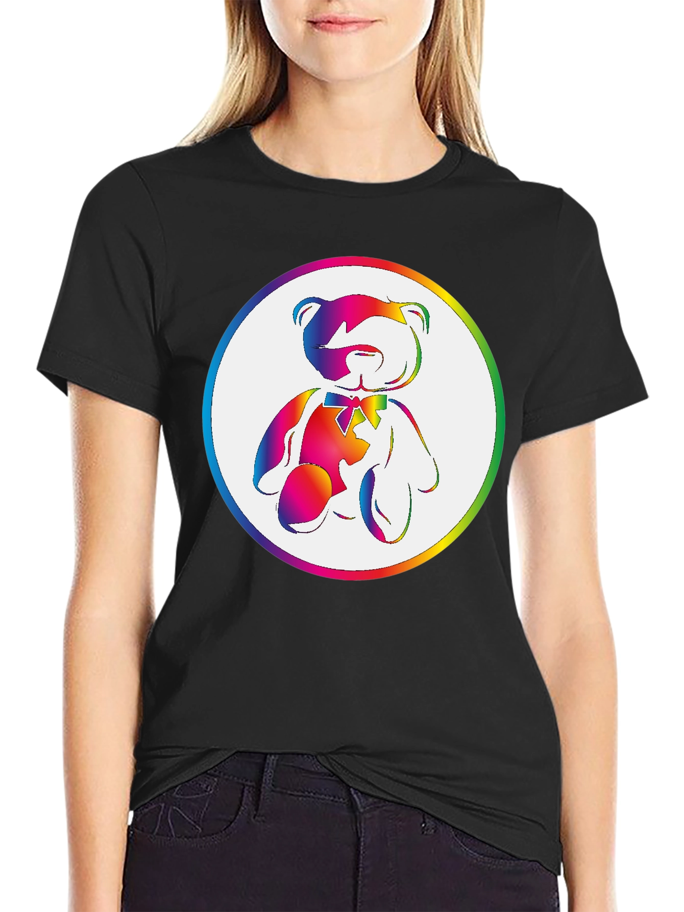 Rainbow Teddy Bear Graphic Tee