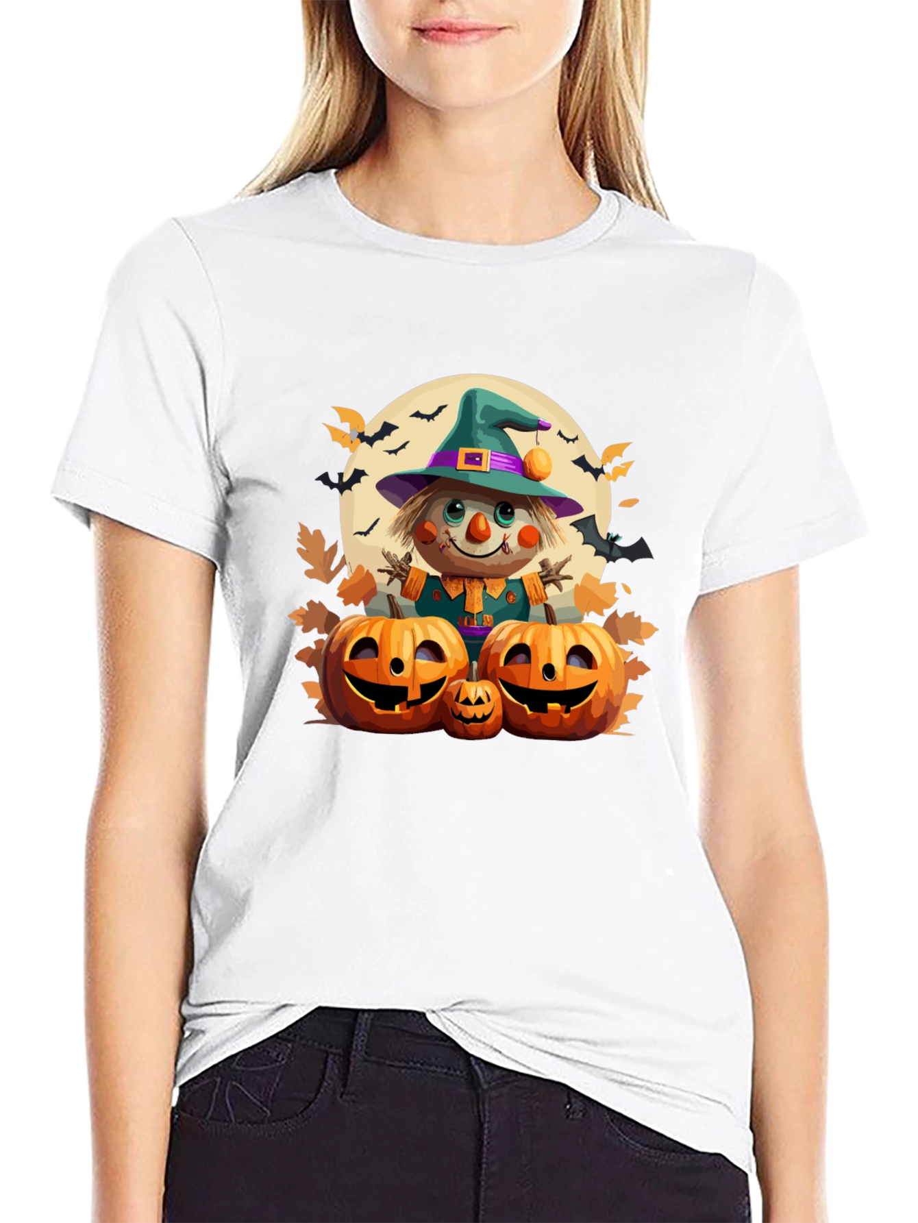 Halloween Scarecrow Pumpkin T-Shirt