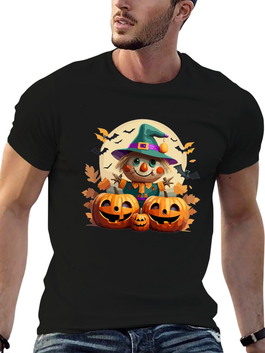 Halloween Scarecrow Pumpkin T-Shirt