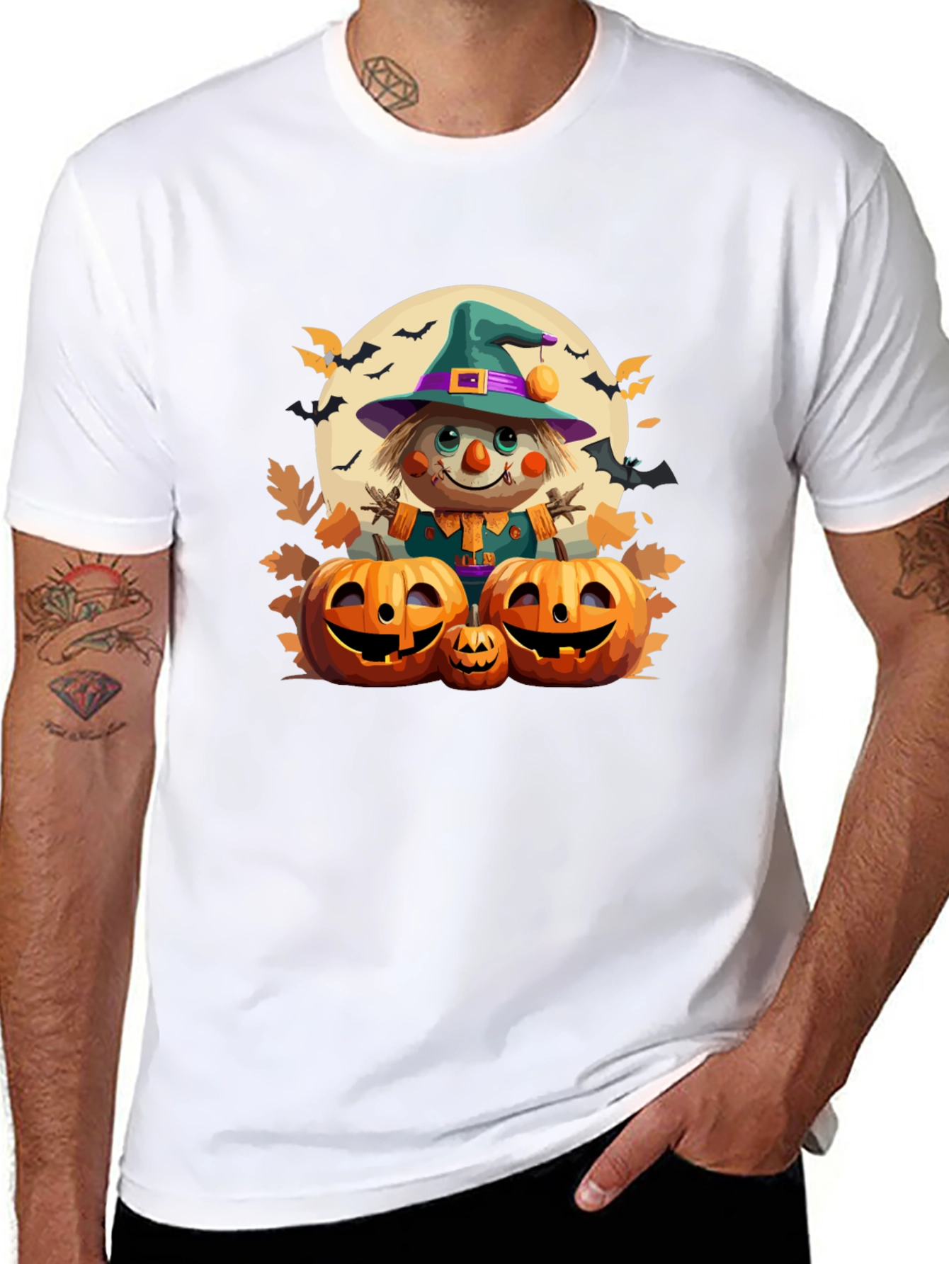 Halloween Scarecrow Pumpkin T-Shirt