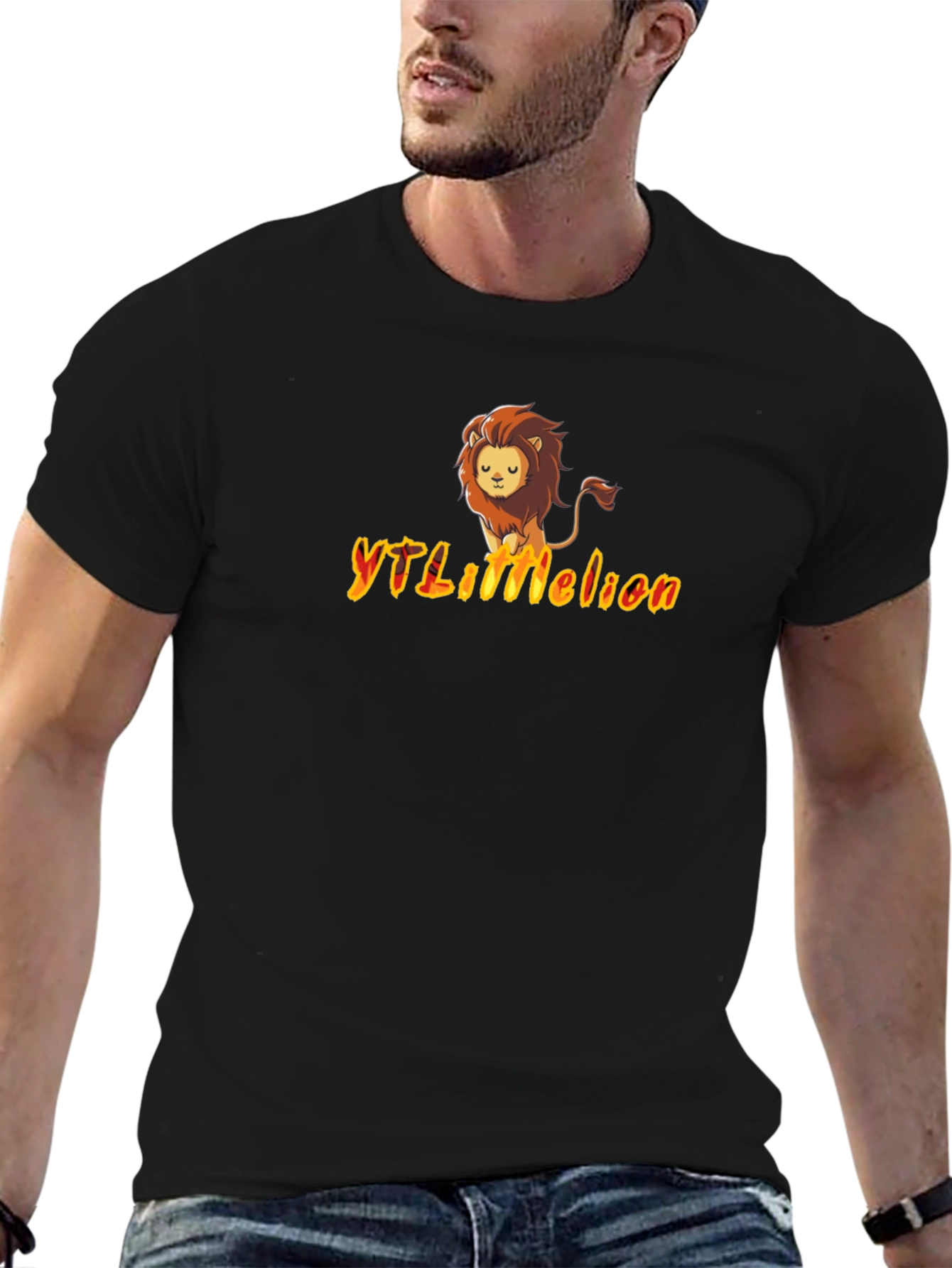 YTLittleLion Black Graphic Tee