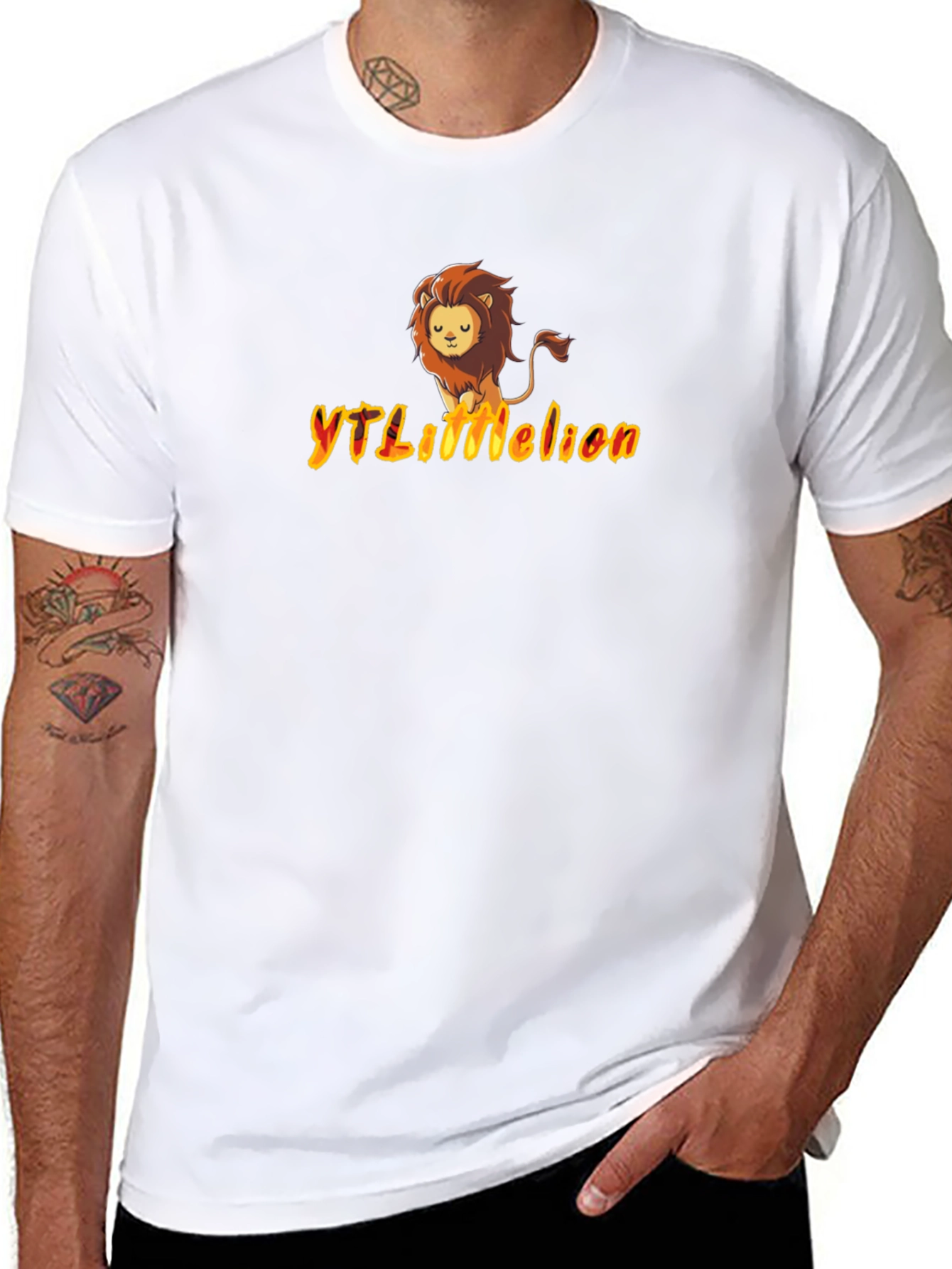 YTLittleLion Black Graphic Tee