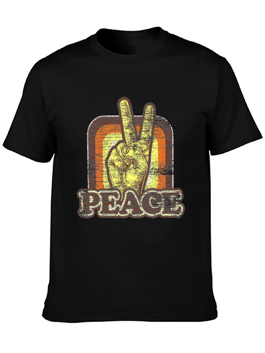 Retro Peace Sign T-Shirt - Vintage Style Graphic Tee