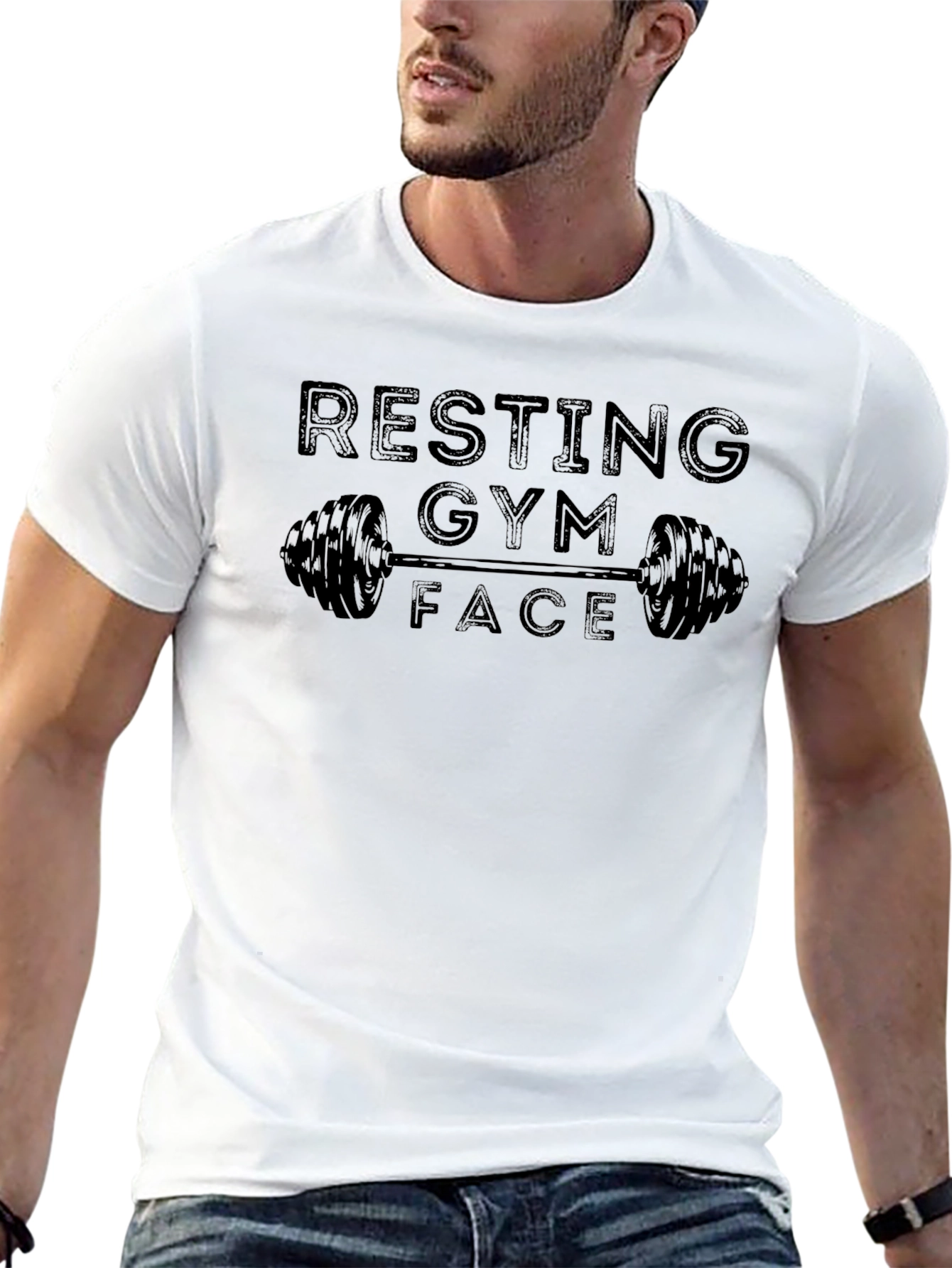 Resting Gym Face Black T-Shirt