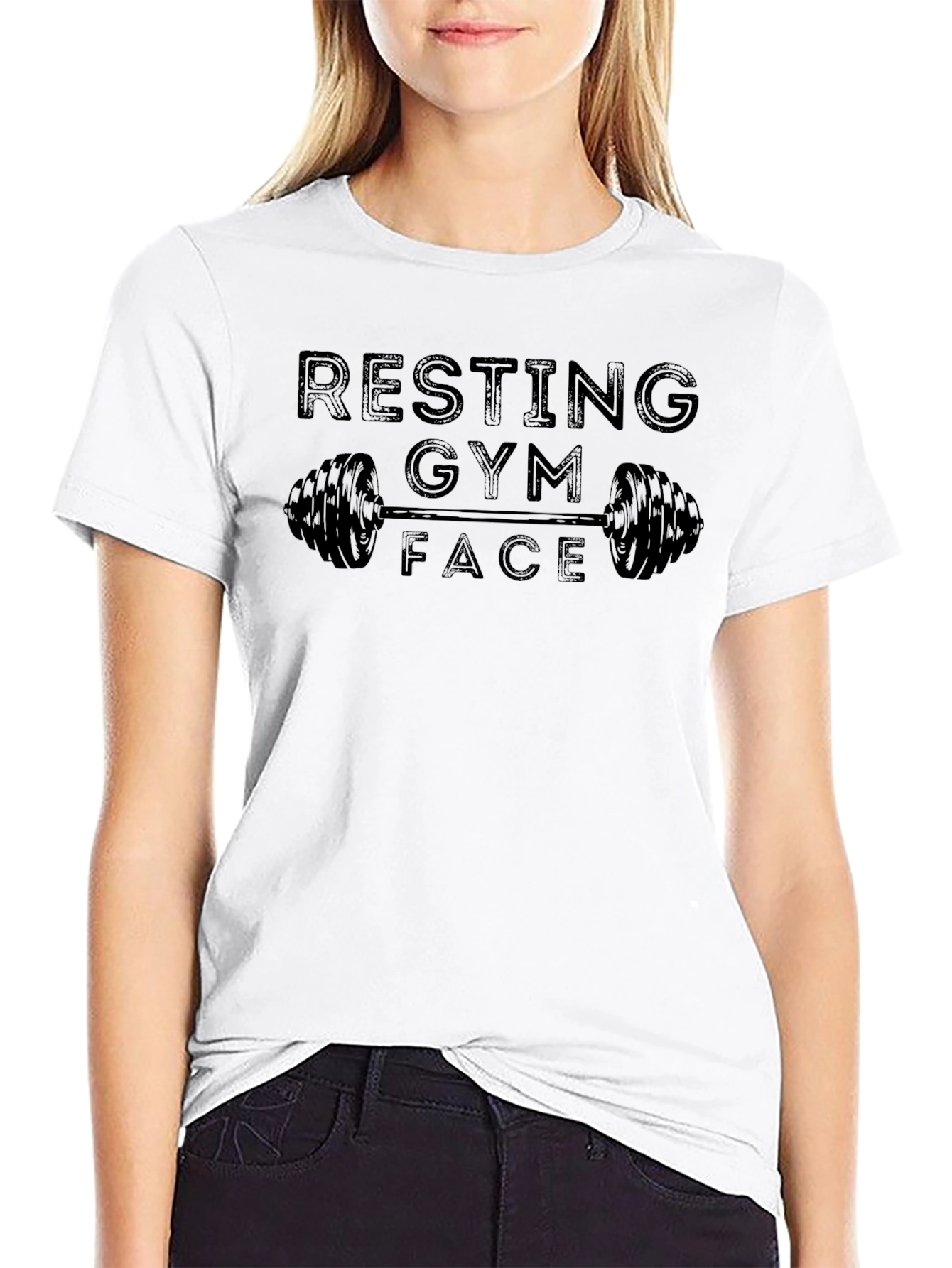 Resting Gym Face Black T-Shirt