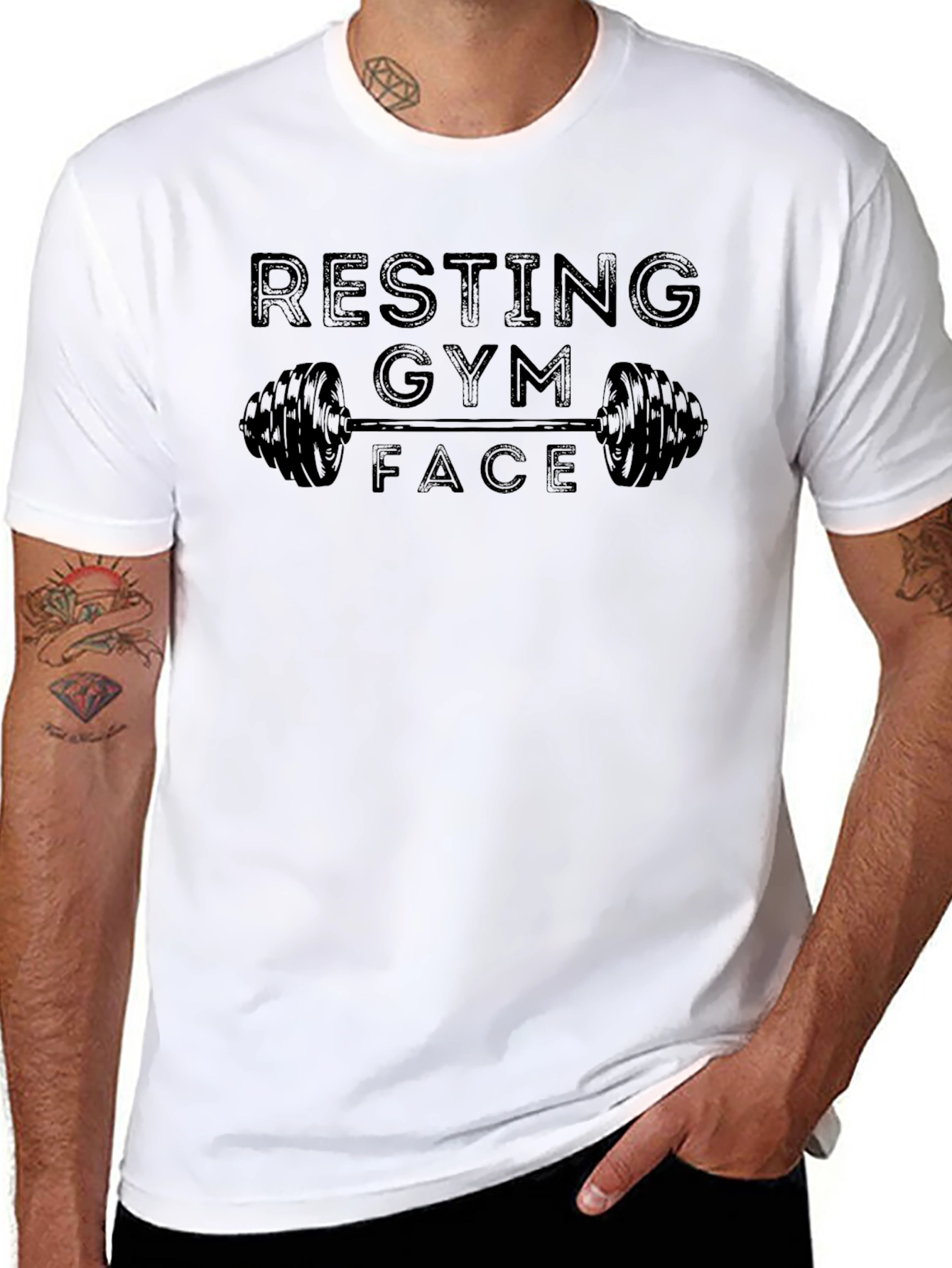 Resting Gym Face Black T-Shirt