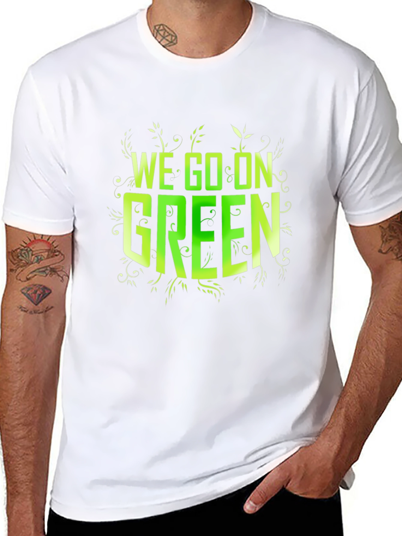We Go On Green Black T-Shirt