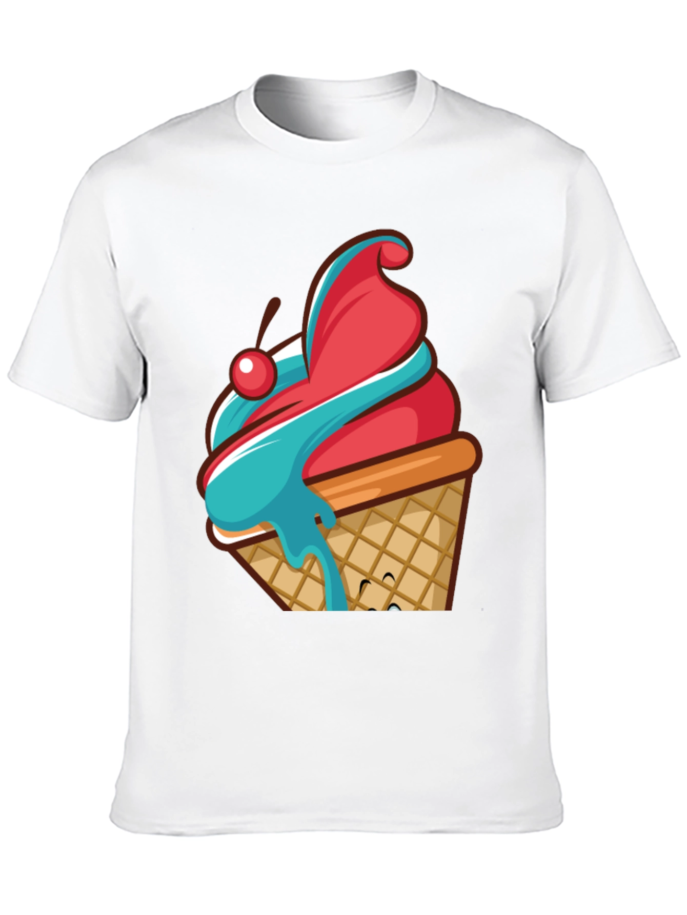 Ice Cream Cone Graphic T-Shirt - Novelty Design