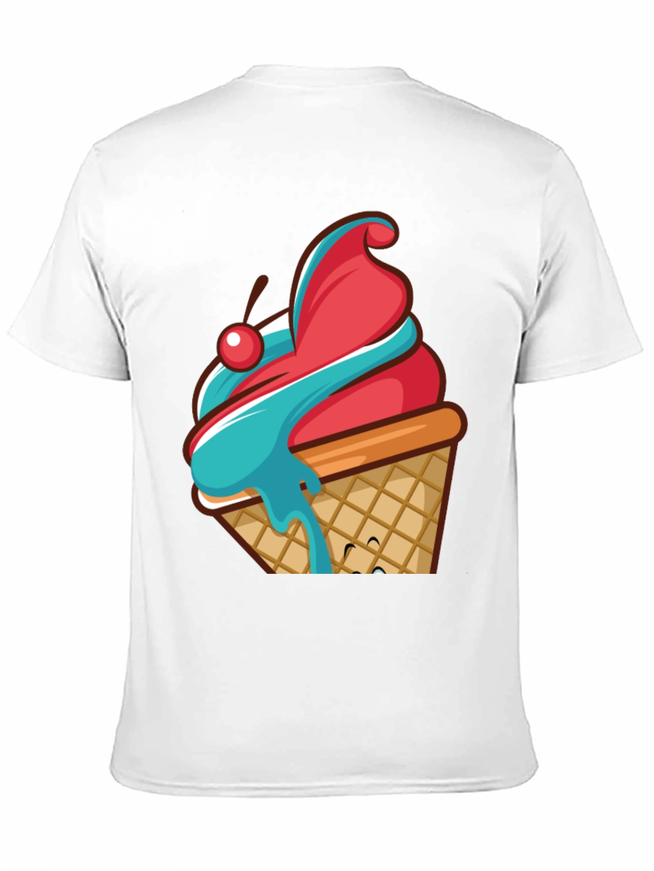 Ice Cream Cone Graphic T-Shirt - Novelty Design