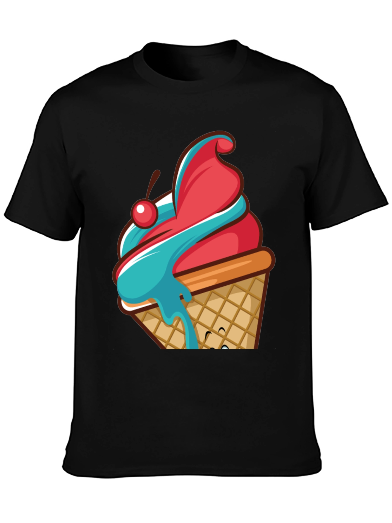 Ice Cream Cone Graphic T-Shirt - Novelty Design