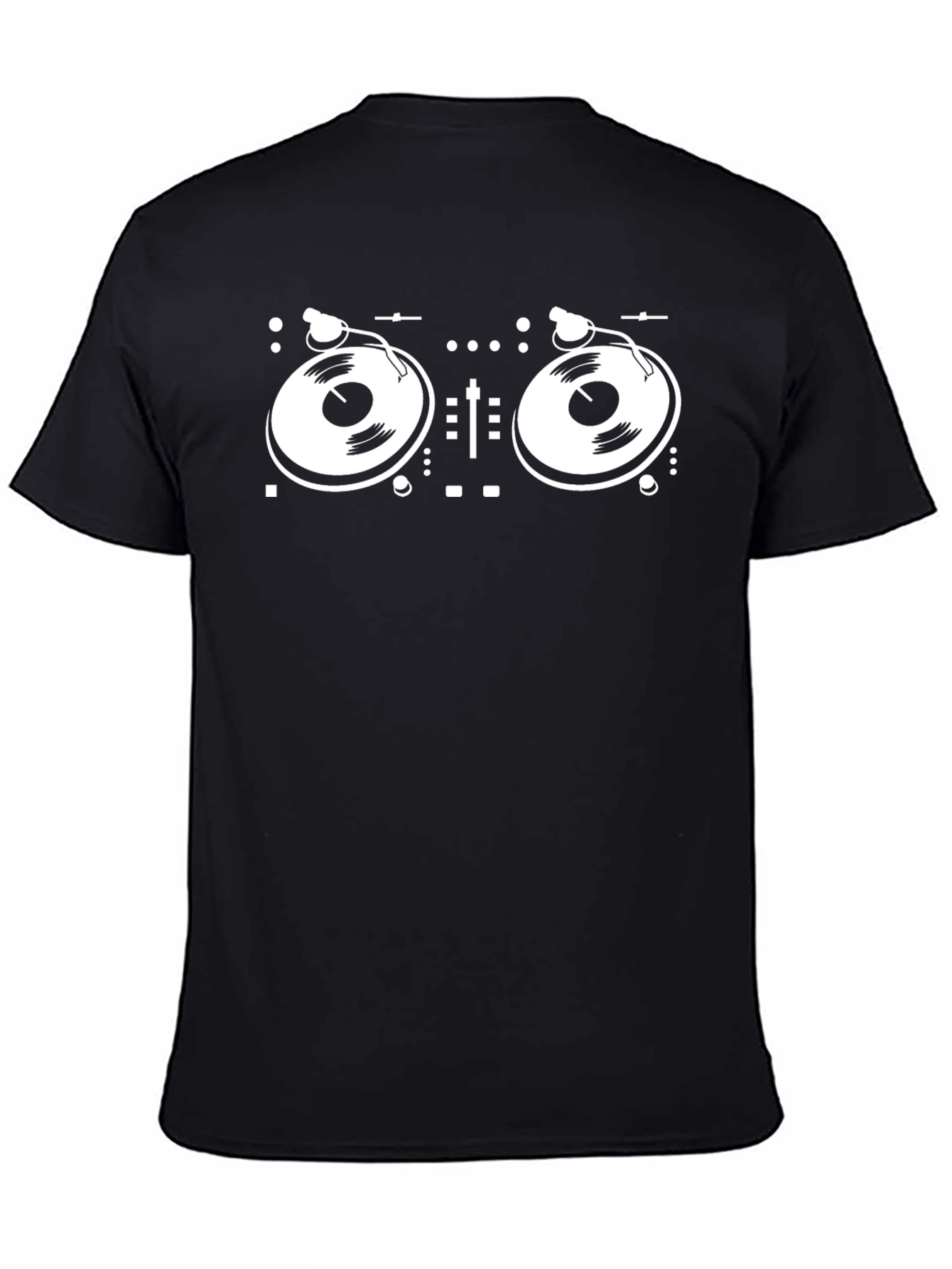 DJ Turntable Graphic Tee - Black