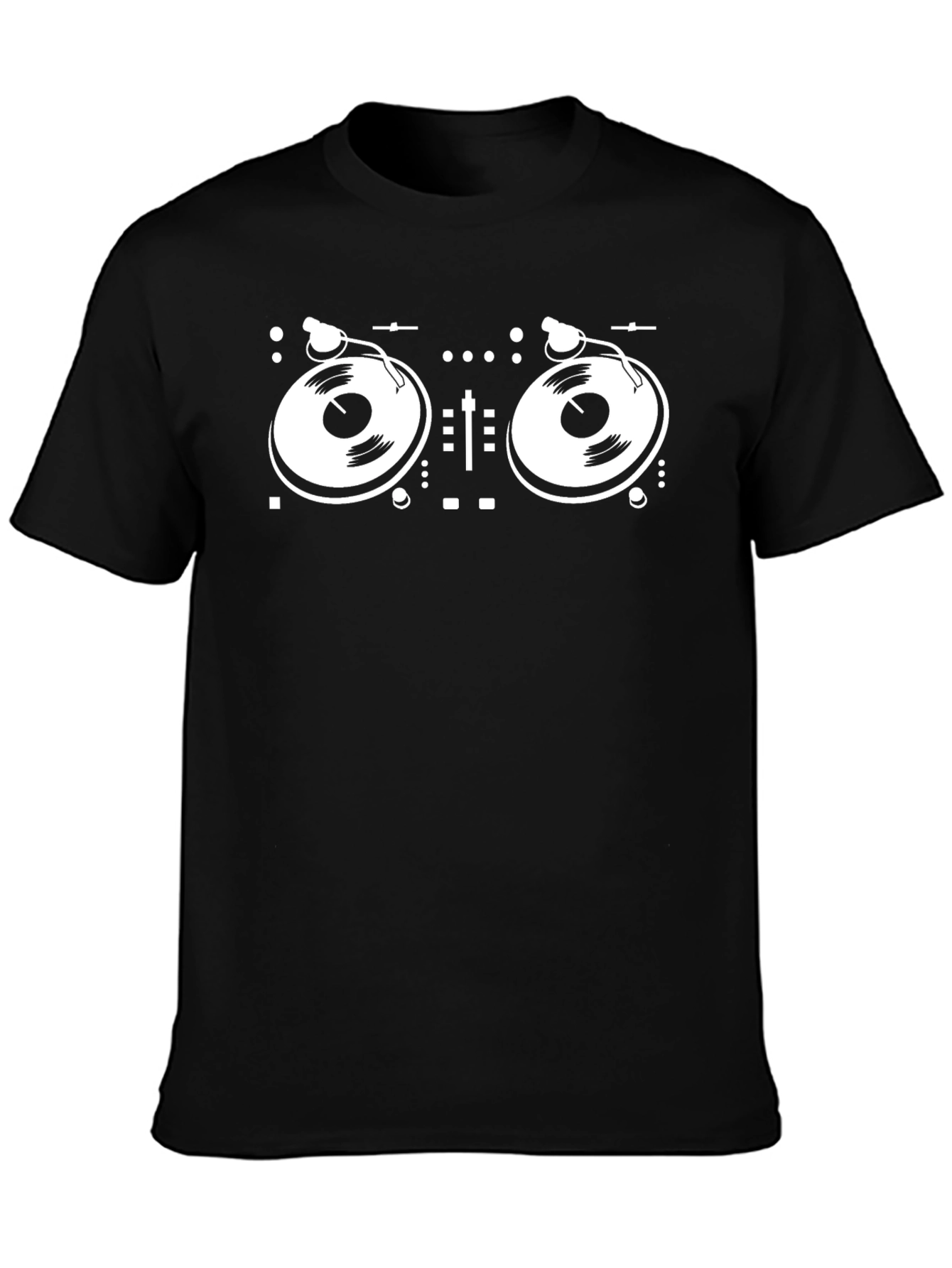 DJ Turntable Graphic Tee - Black