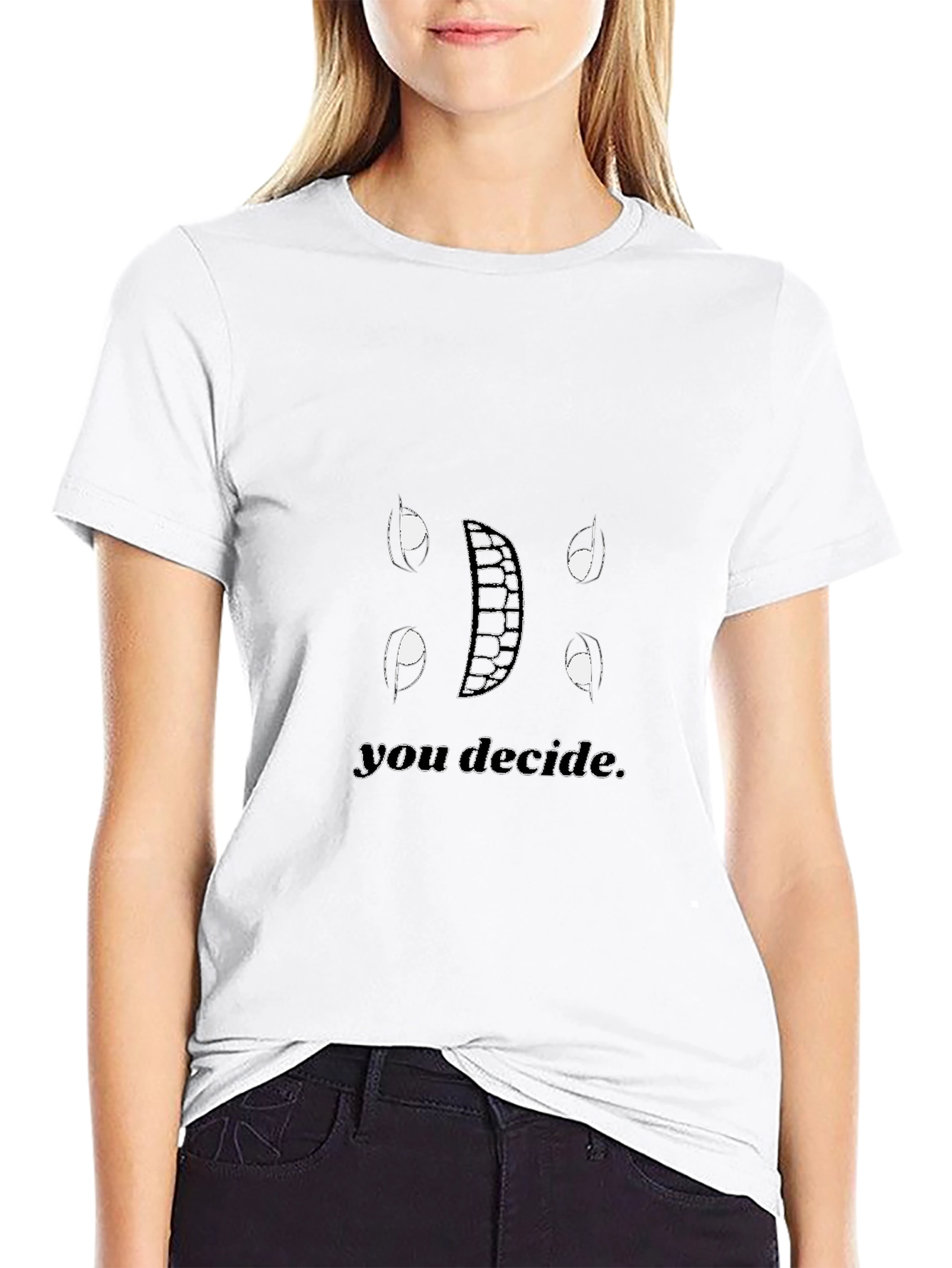 You Decide Graphic Tee - Black Cotton