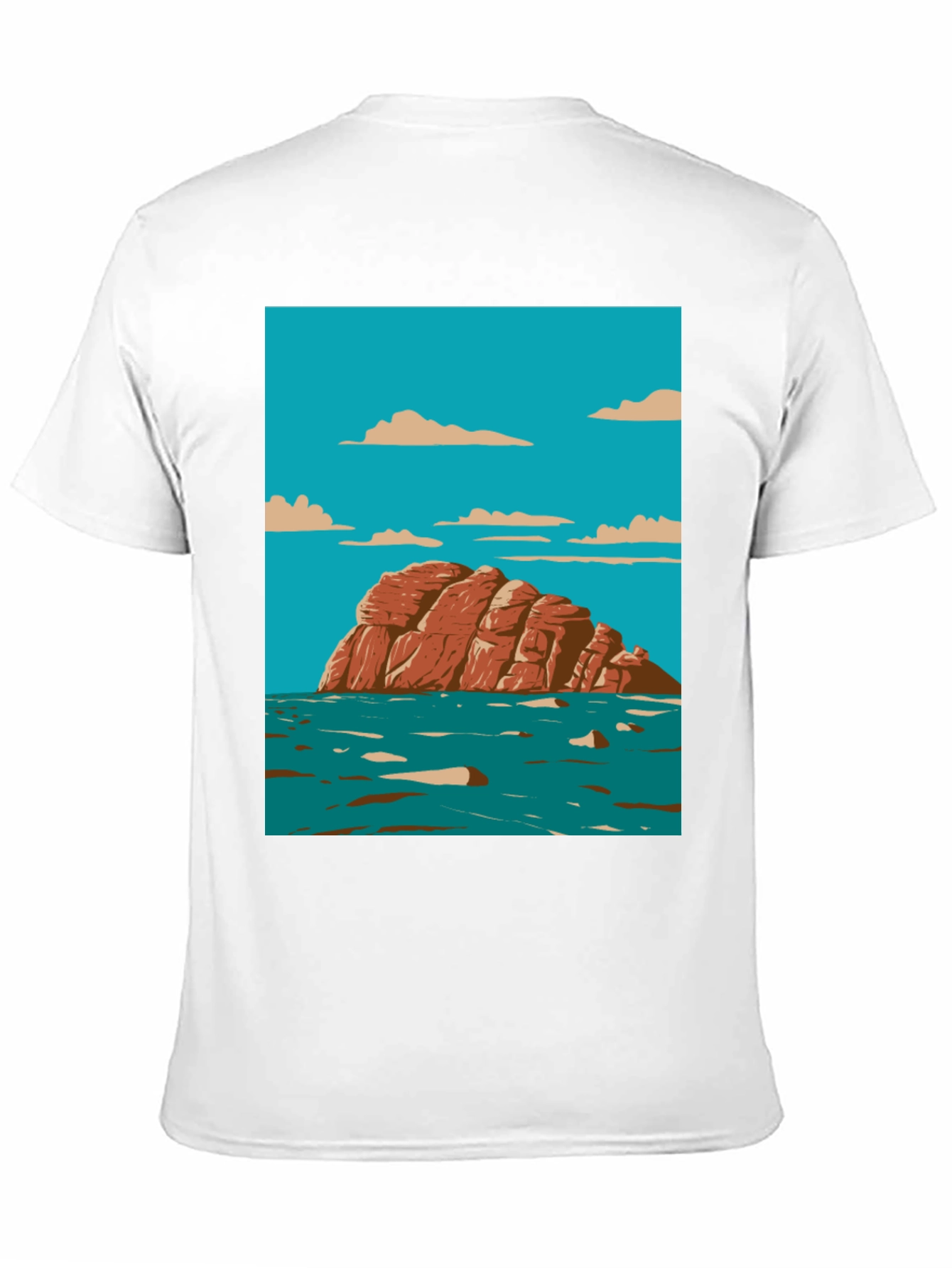 Scenic Rock Island Graphic Tee - Stylish Comfort
