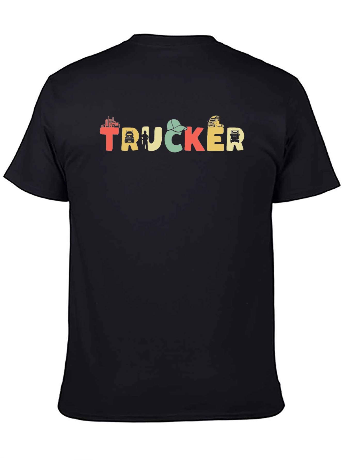 Trucker Graphic T-Shirt - Black