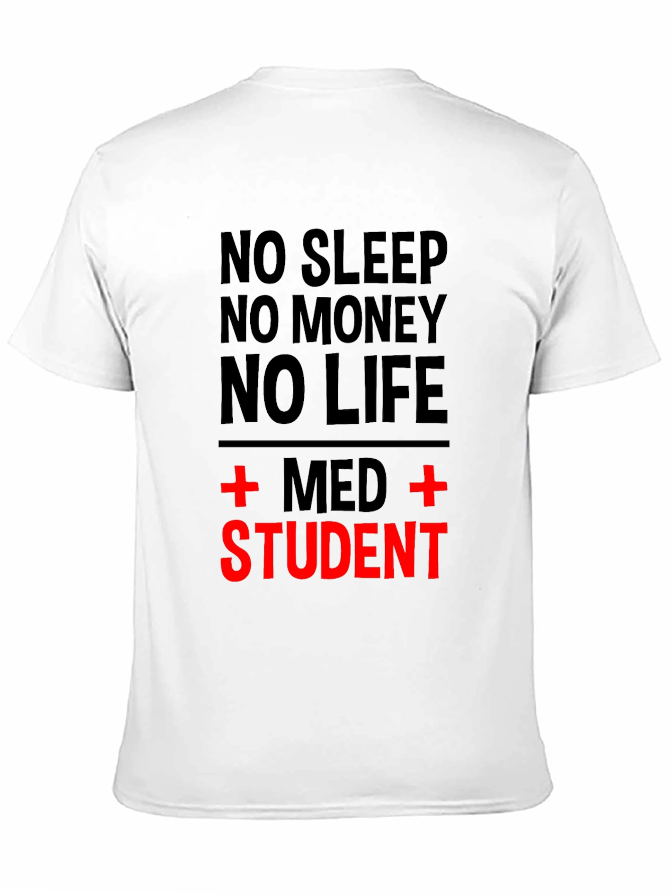 No Sleep Med Student Black T-Shirt