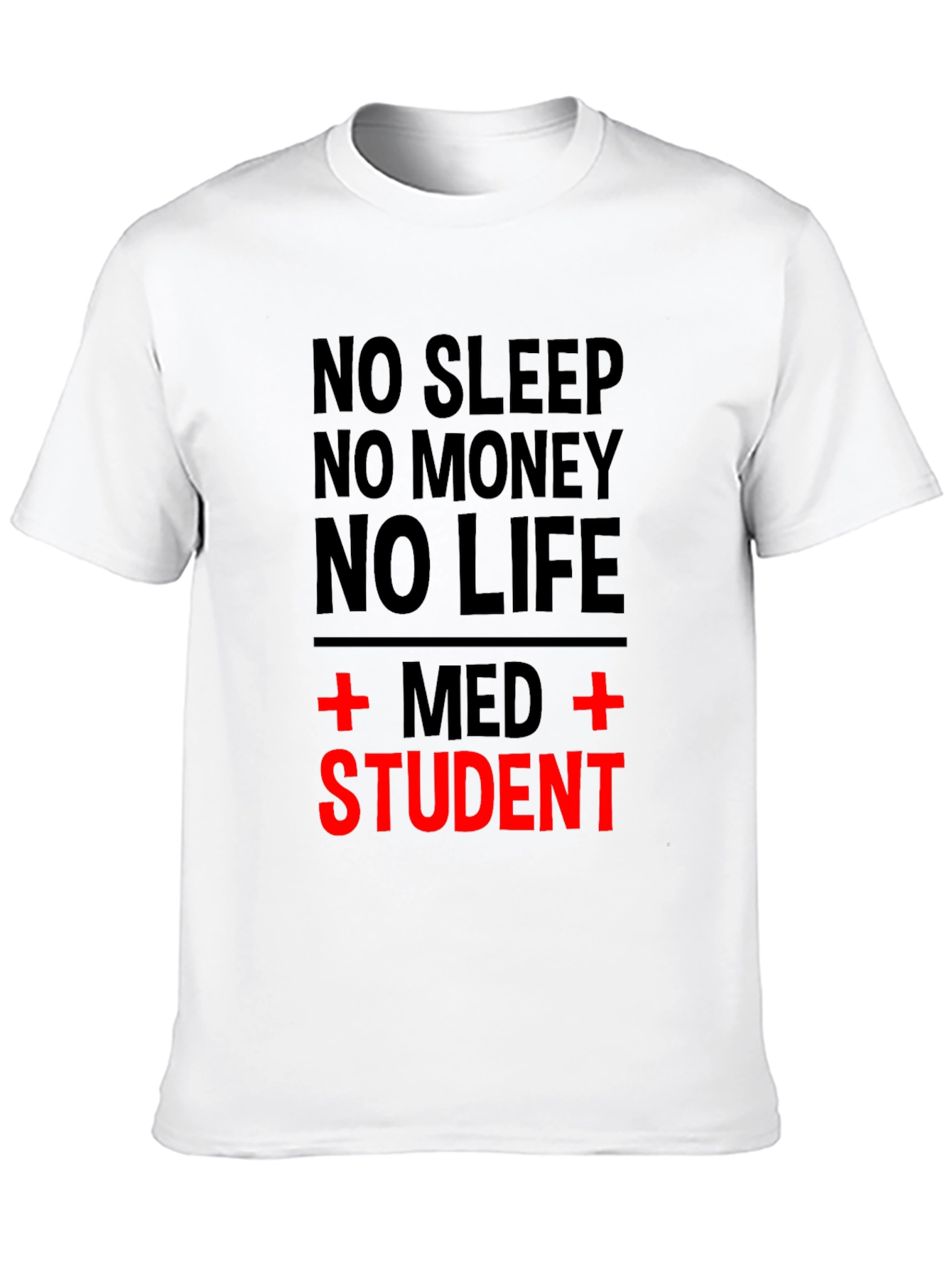 No Sleep Med Student Black T-Shirt