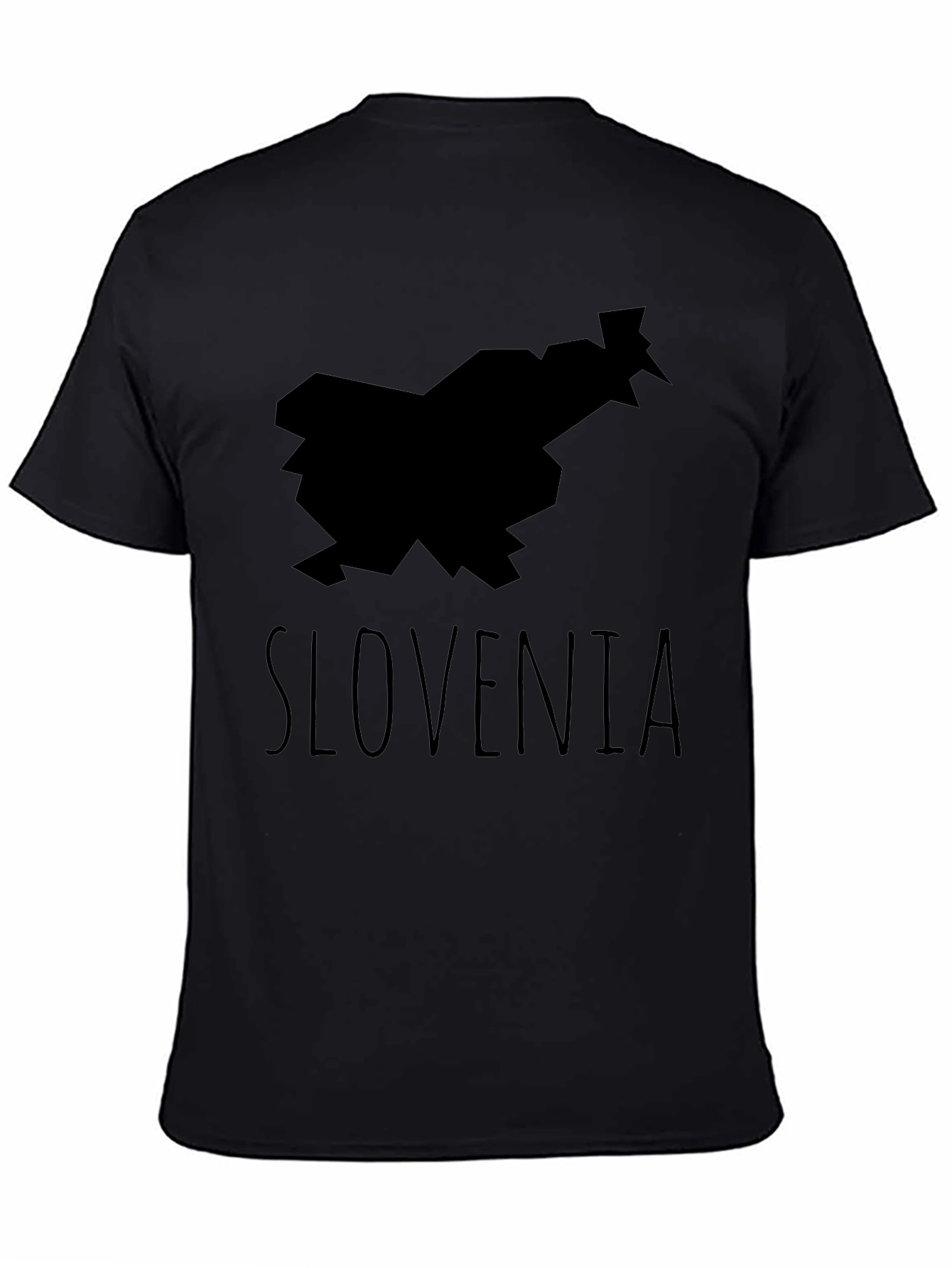 Slovenia Map Tee - Black Graphic T-Shirt