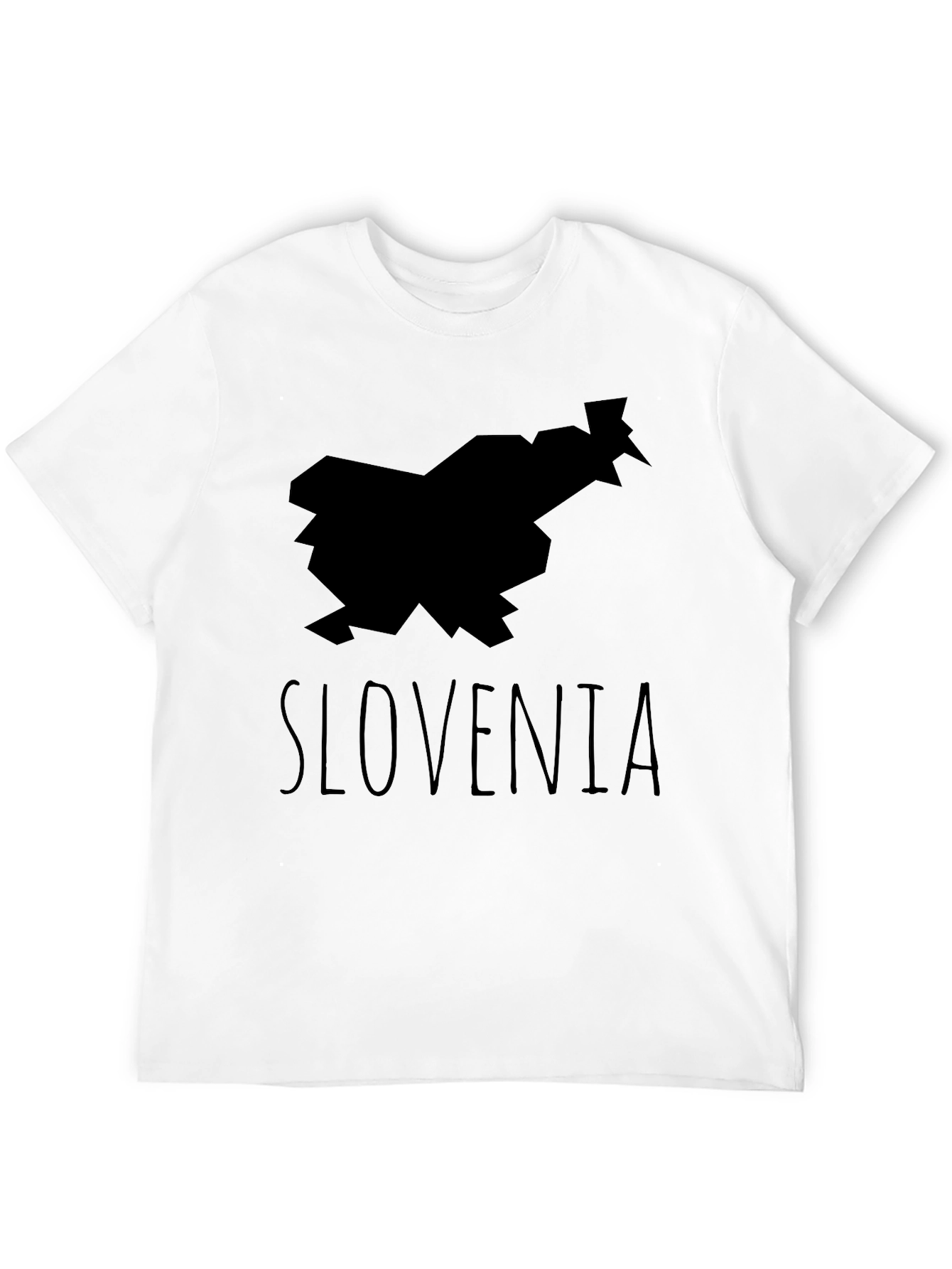 Slovenia Map Tee - Black Graphic T-Shirt
