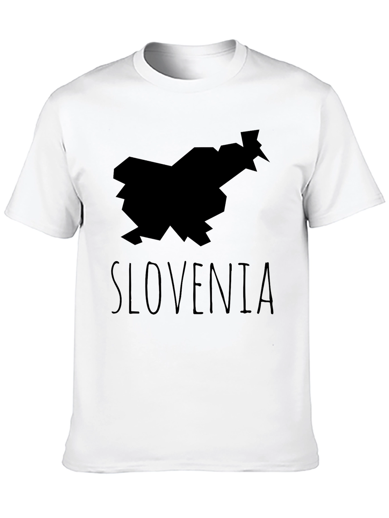 Slovenia Map Tee - Black Graphic T-Shirt