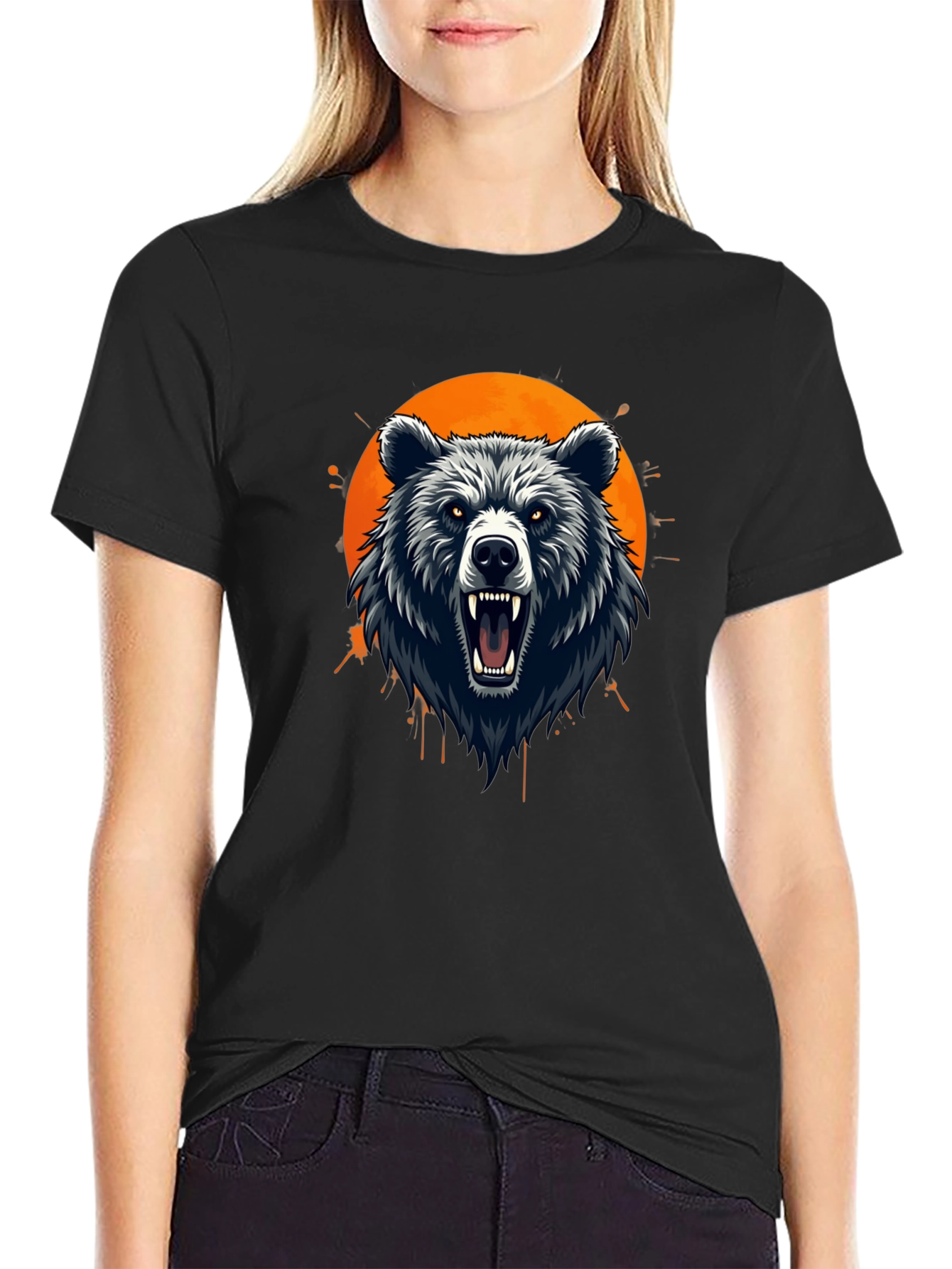 Bear Graphic Black T-Shirt