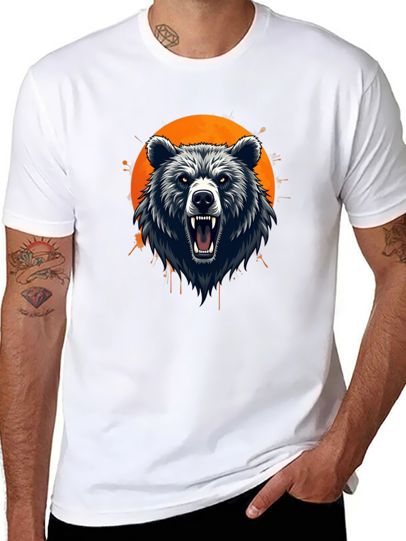 Bear Graphic Black T-Shirt