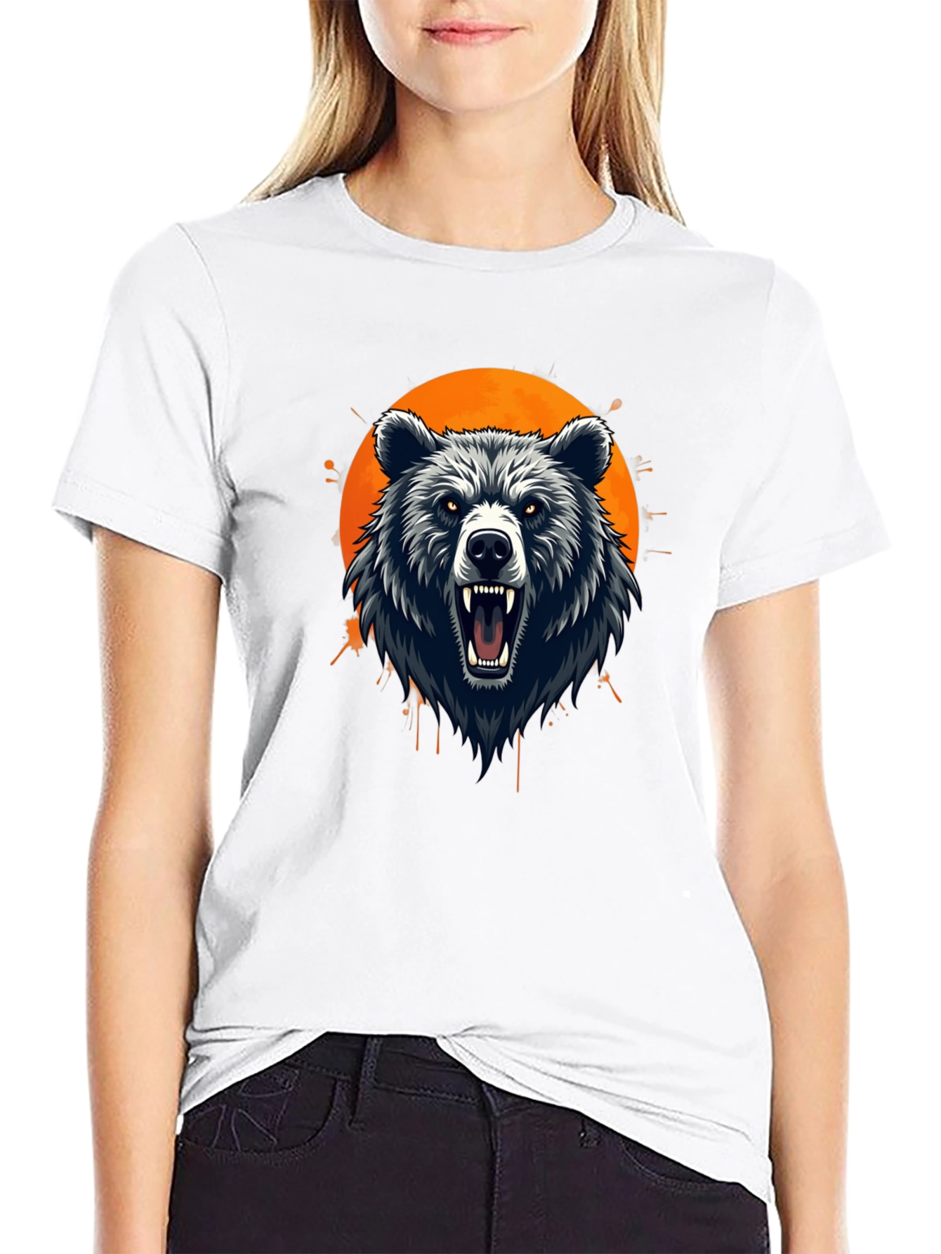 Bear Graphic Black T-Shirt