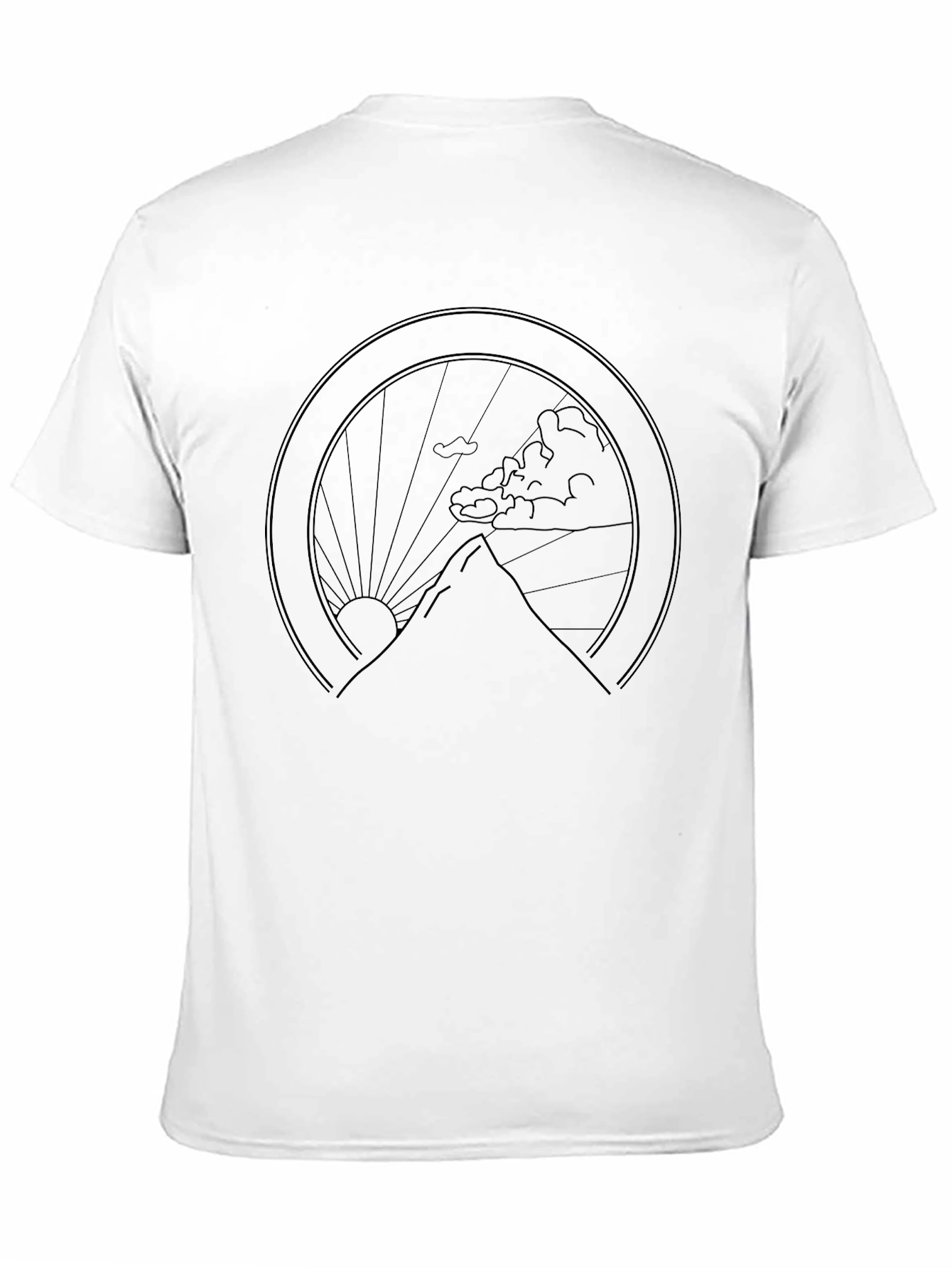 Mountain Scene Graphic Tee - Black